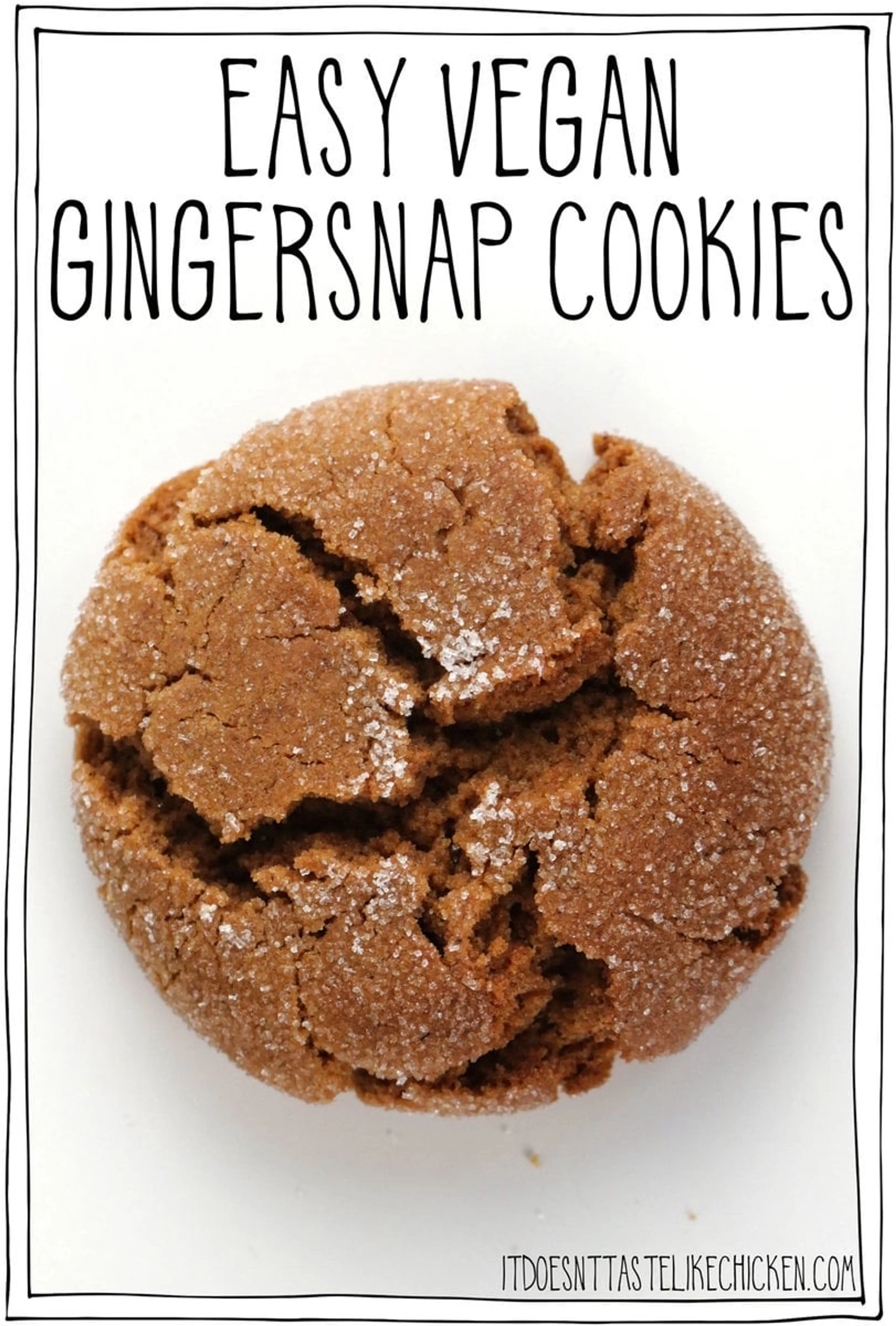Easy Vegan Gingersnap Cookies