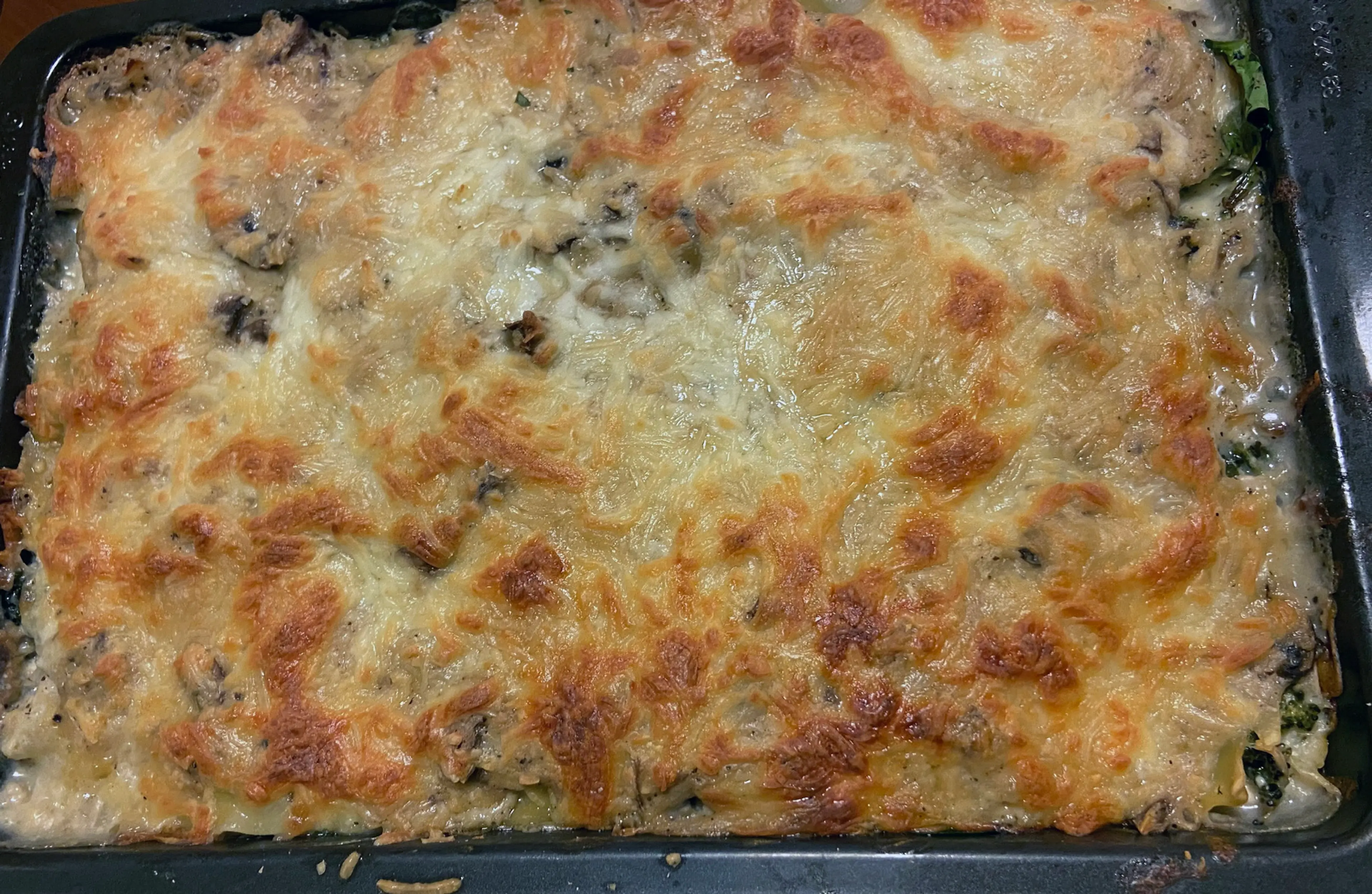 Cheesy Spinach and Mushroom Lasagna