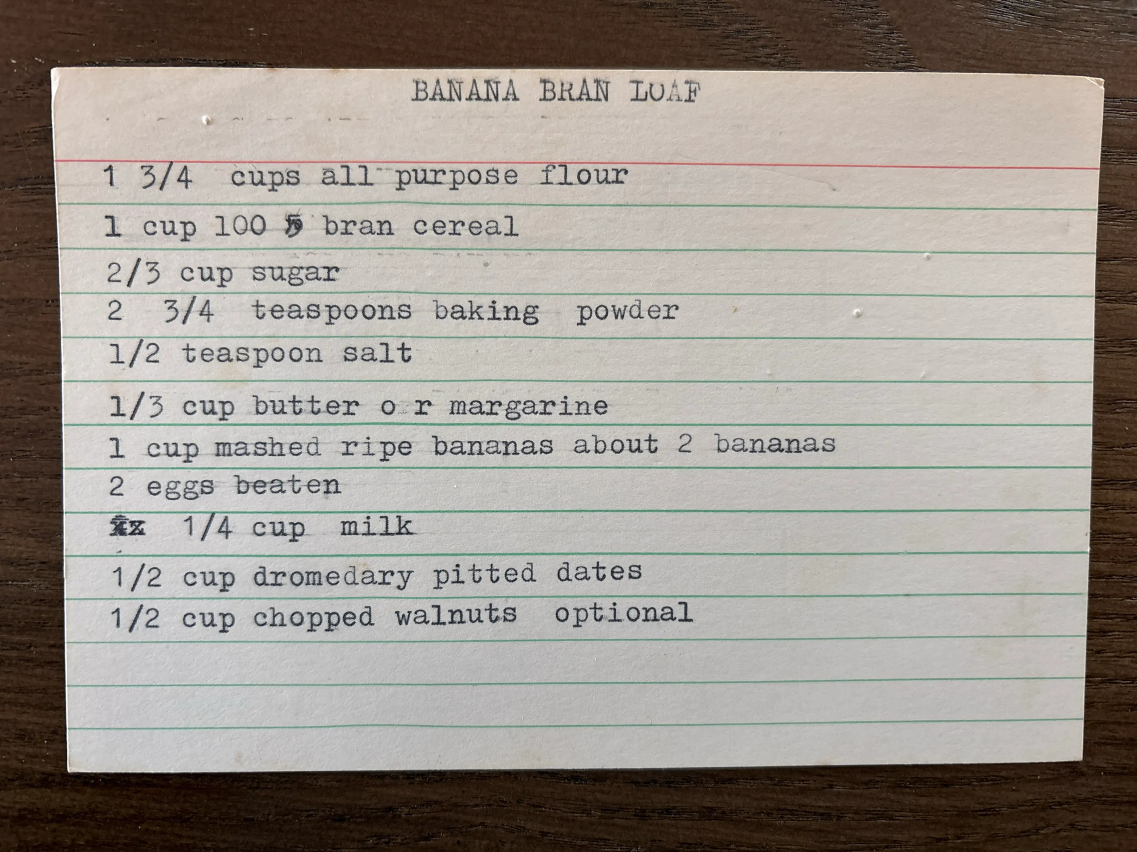 Banana Bran Loaf