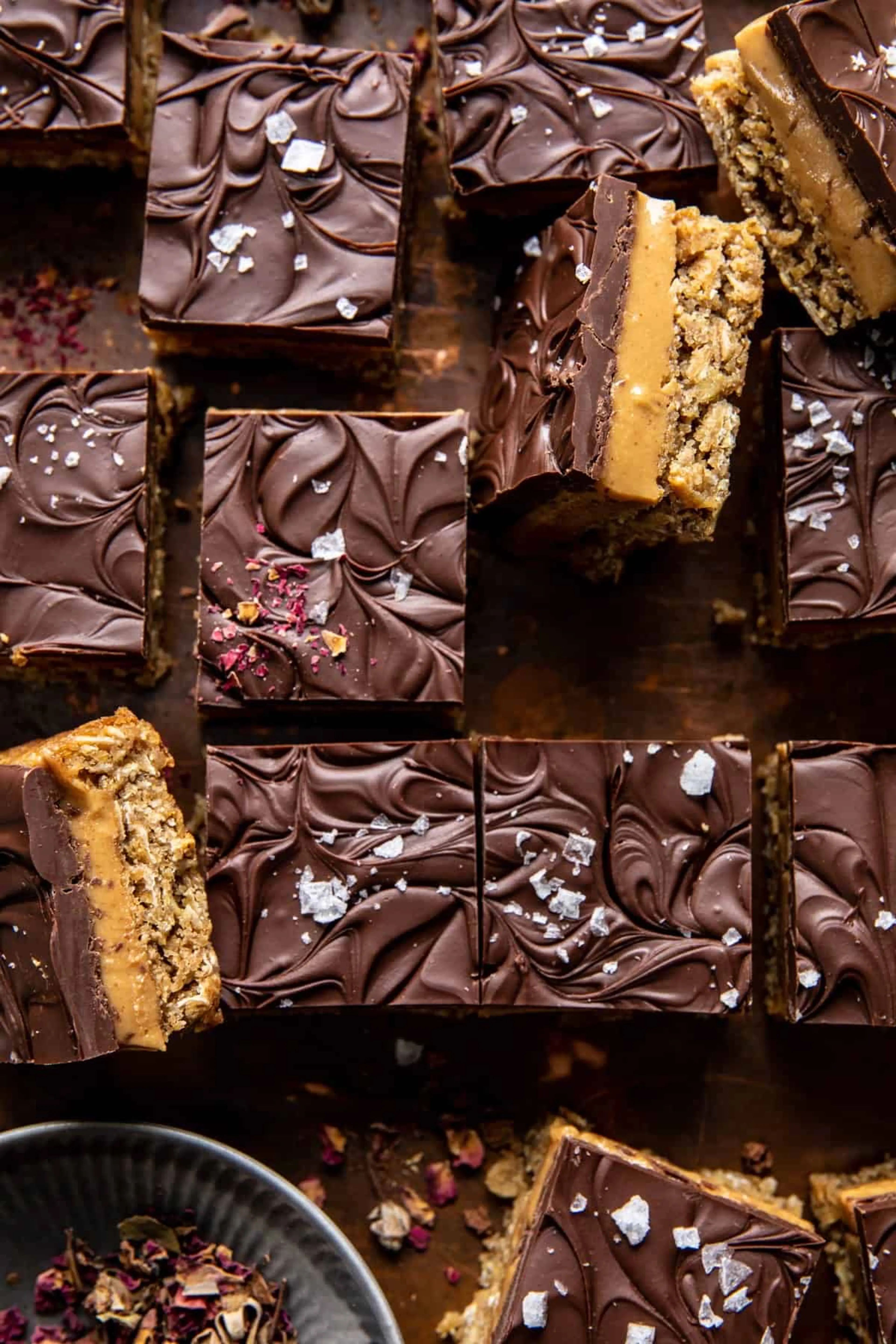 Chocolate Peanut Butter Oatmeal Bars