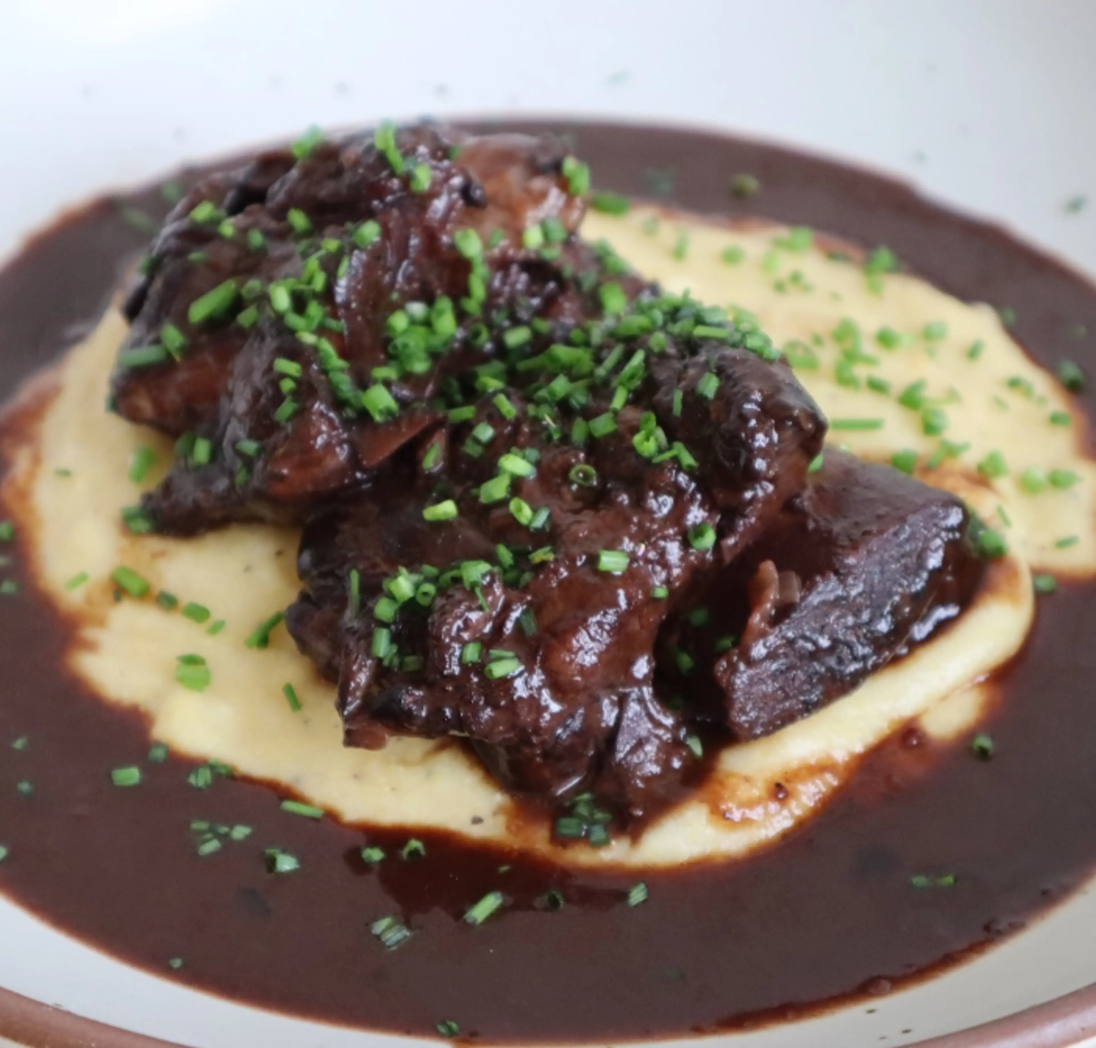 Beef Short Rib with Parmesan Polenta