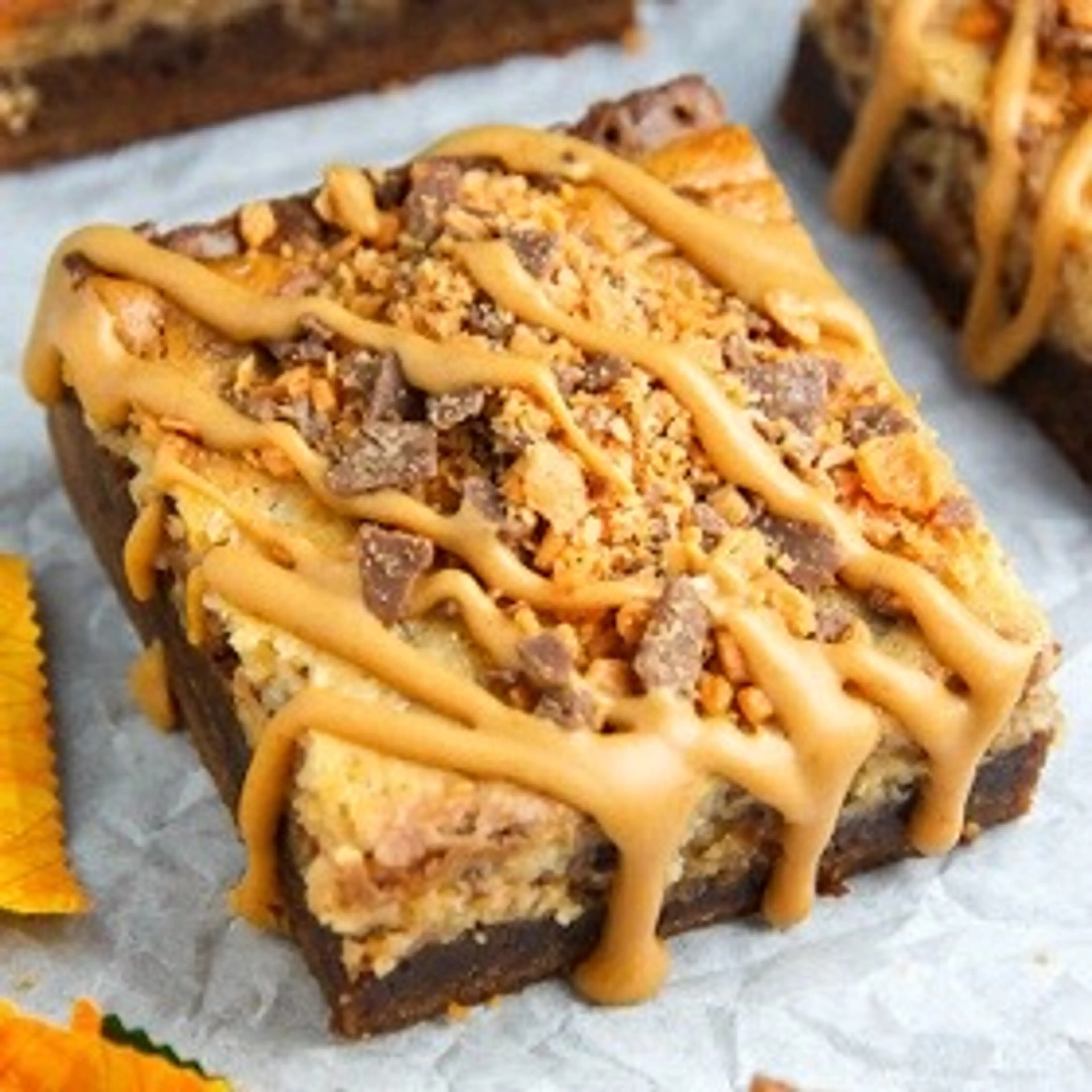 Butterfinger Cheesecake Brownies