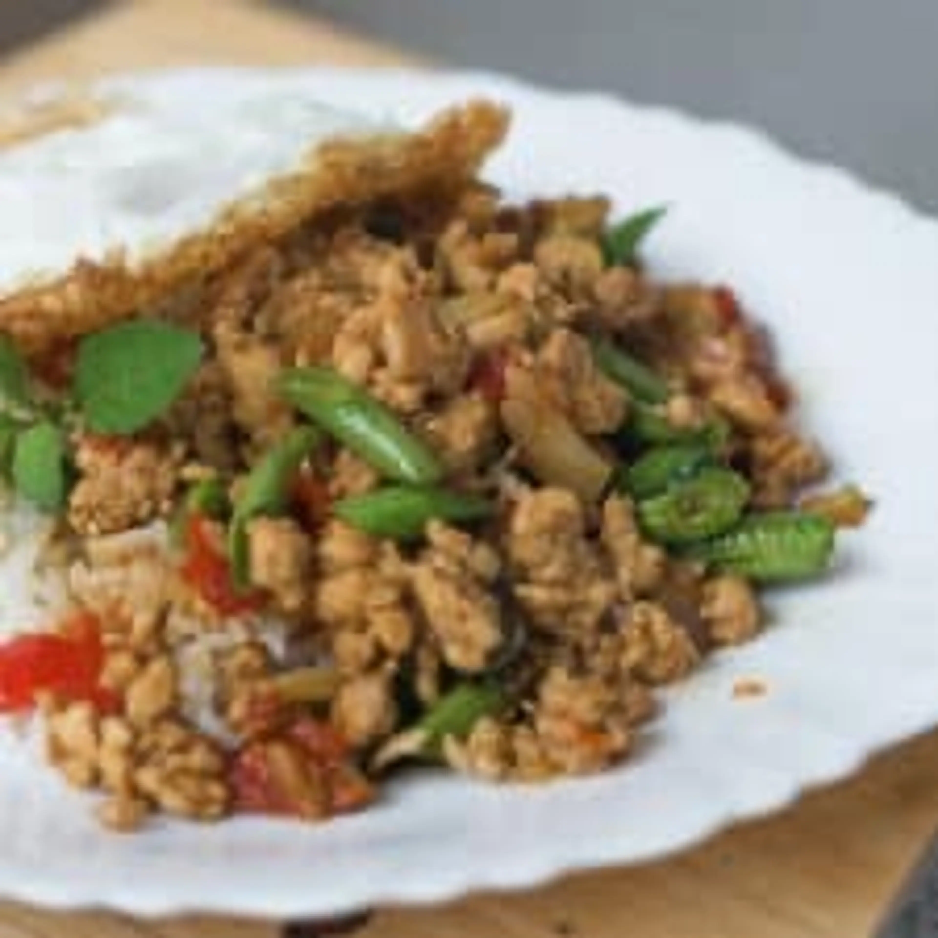 Pad Kra Pao (Pad Gaprao) Chicken Stir-Fry with Holy Basil