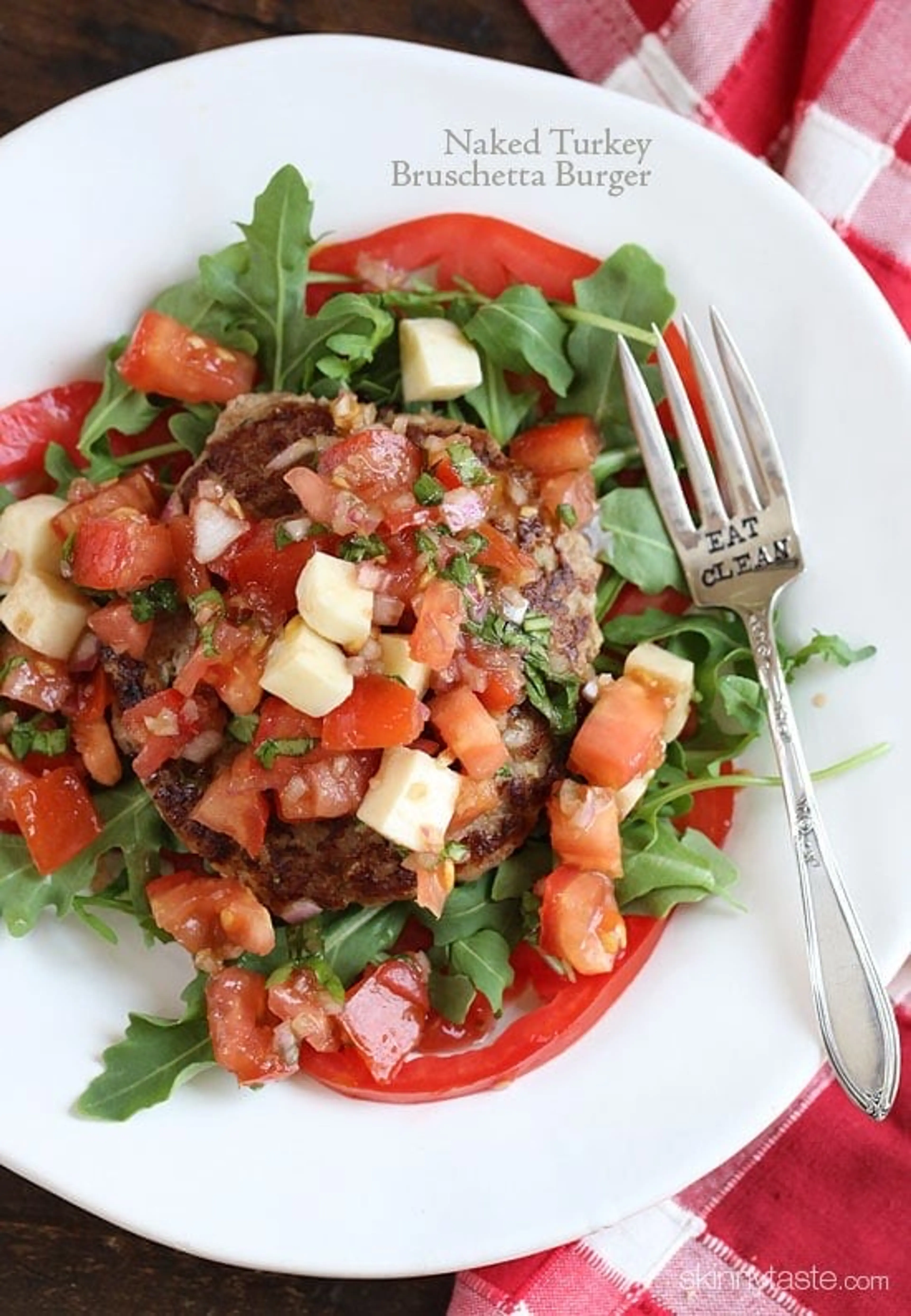 Naked Turkey Bruschetta Burgers