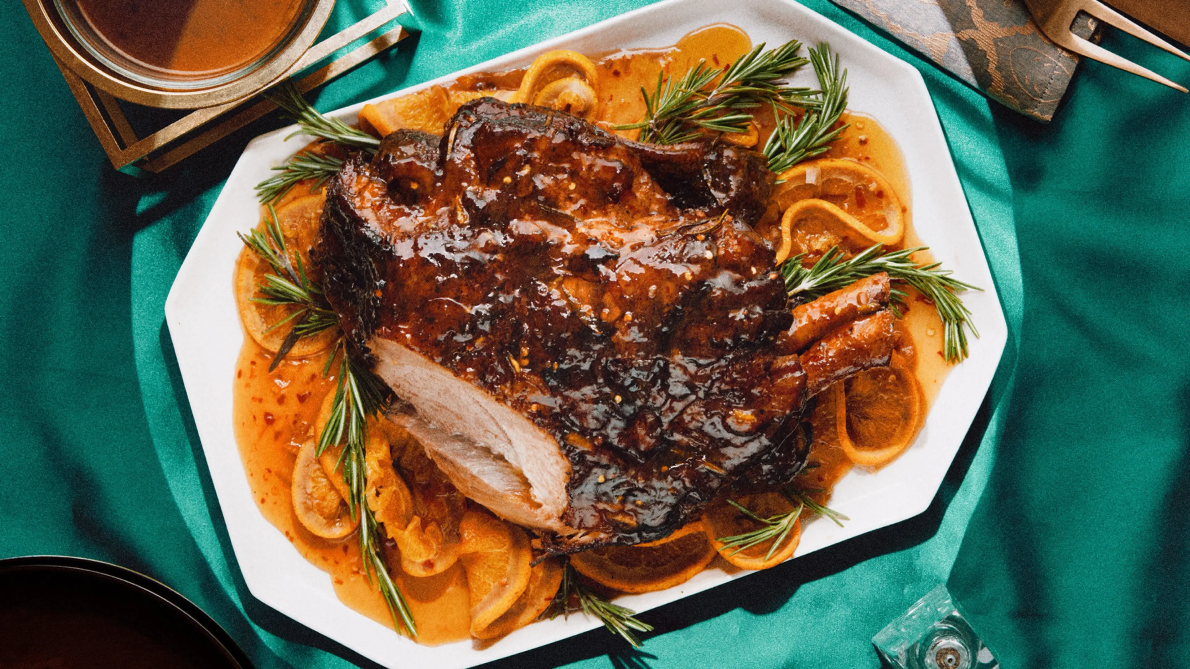 Orange-Glazed Roast Pork