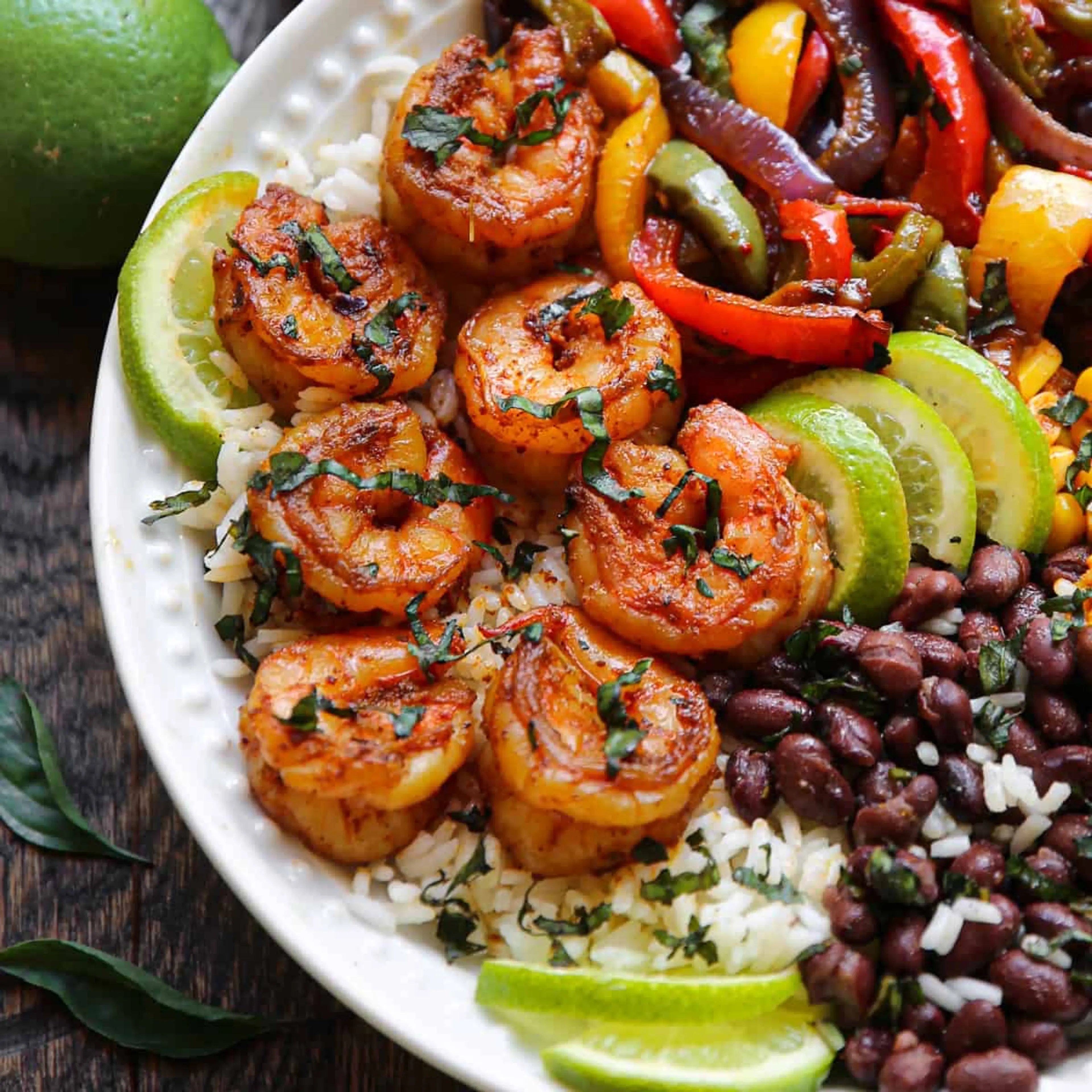 The Best Shrimp Fajita Bowls (30 Minutes, One-Pan)