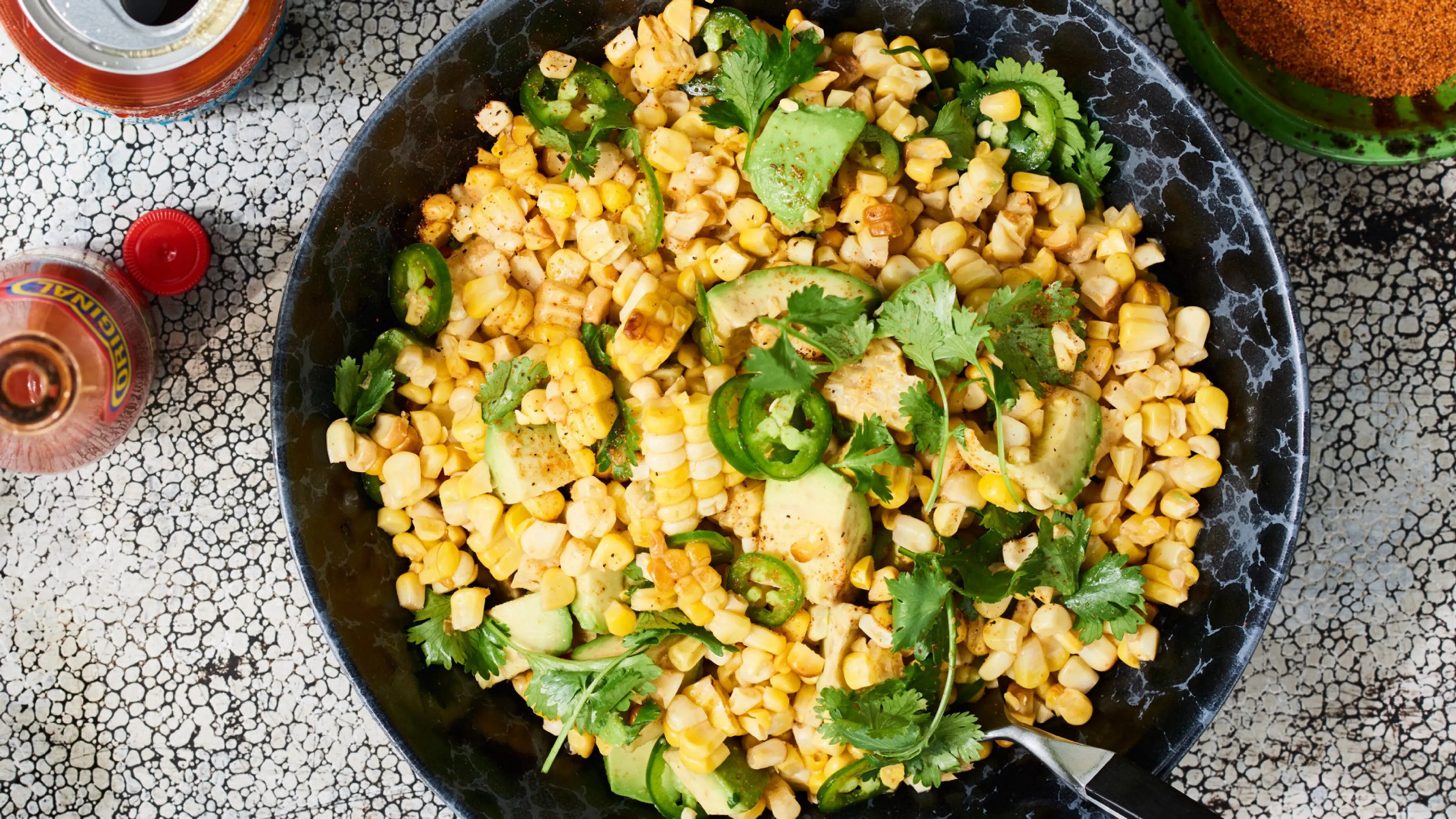 Grilled Corn Salad With Hot Honey–Lime Dressing