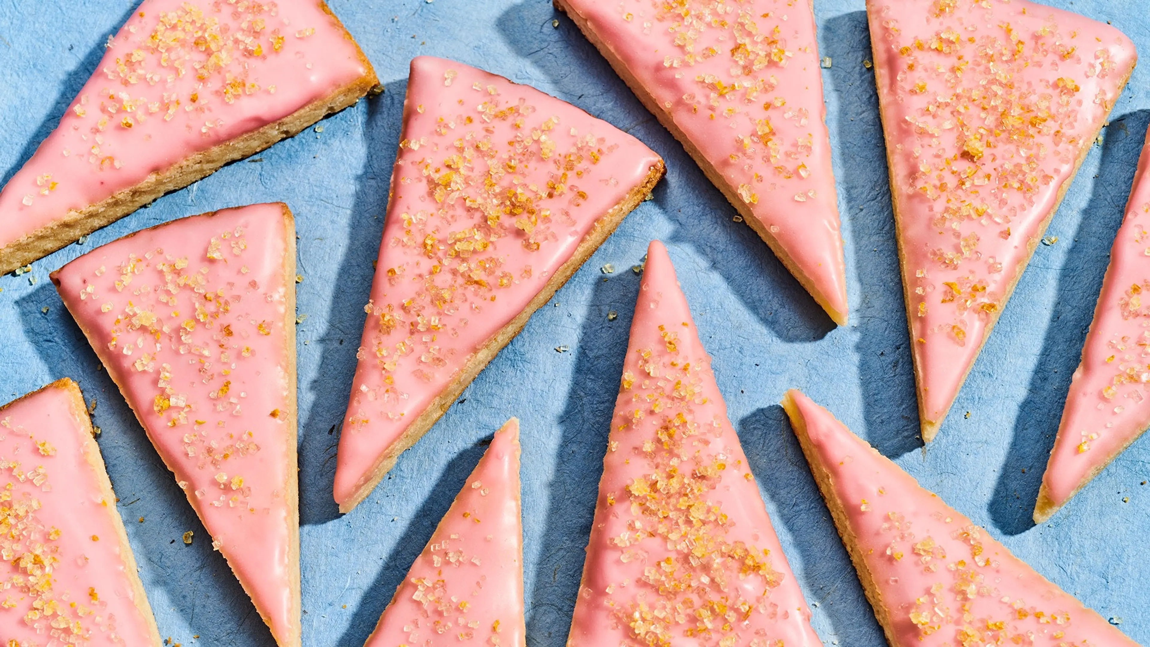 Pomegranate-Glazed Shortbread Wedges