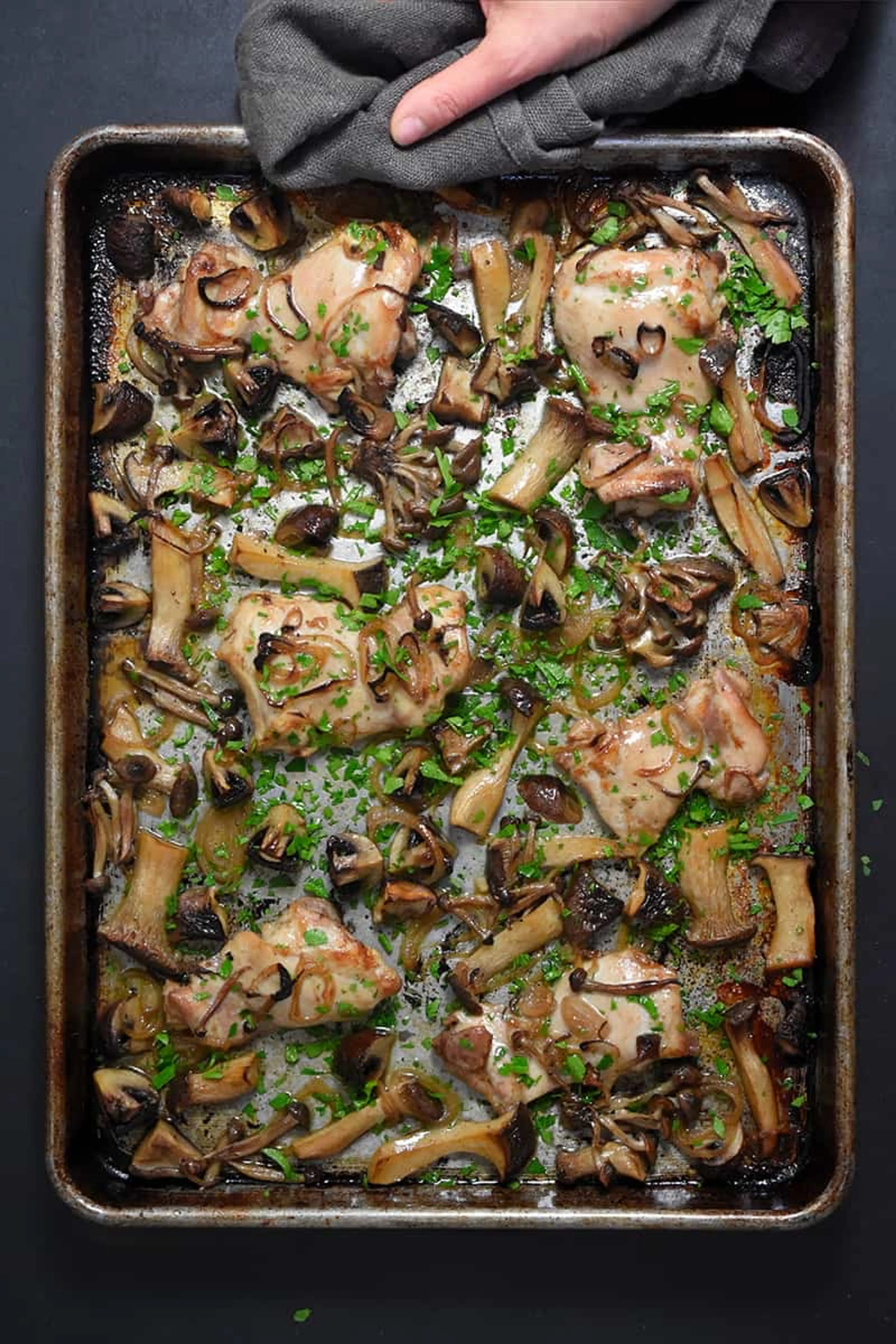 Sheet Pan Chicken and Mushrooms