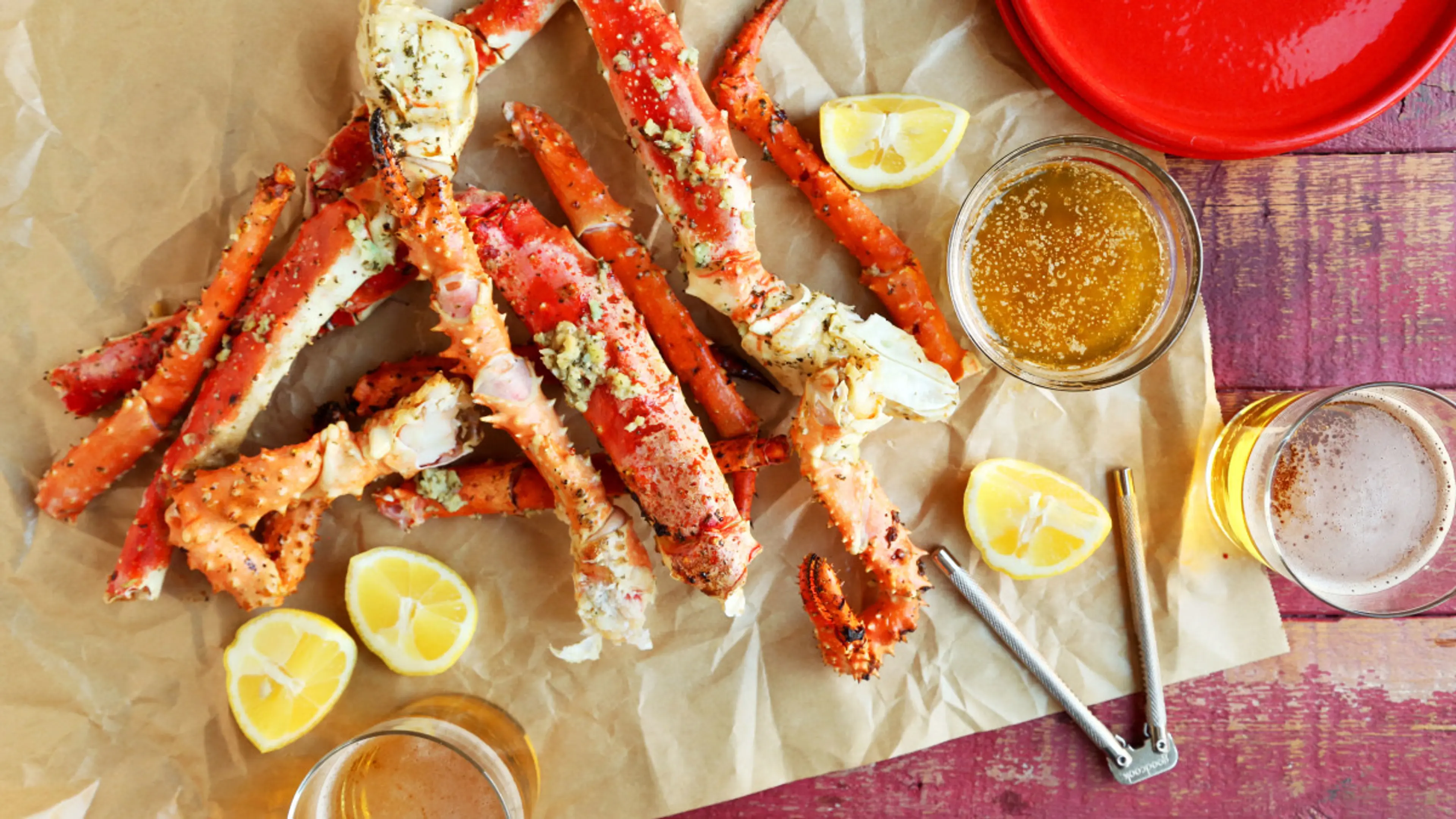 Garlic Butter Baked Crab Legs