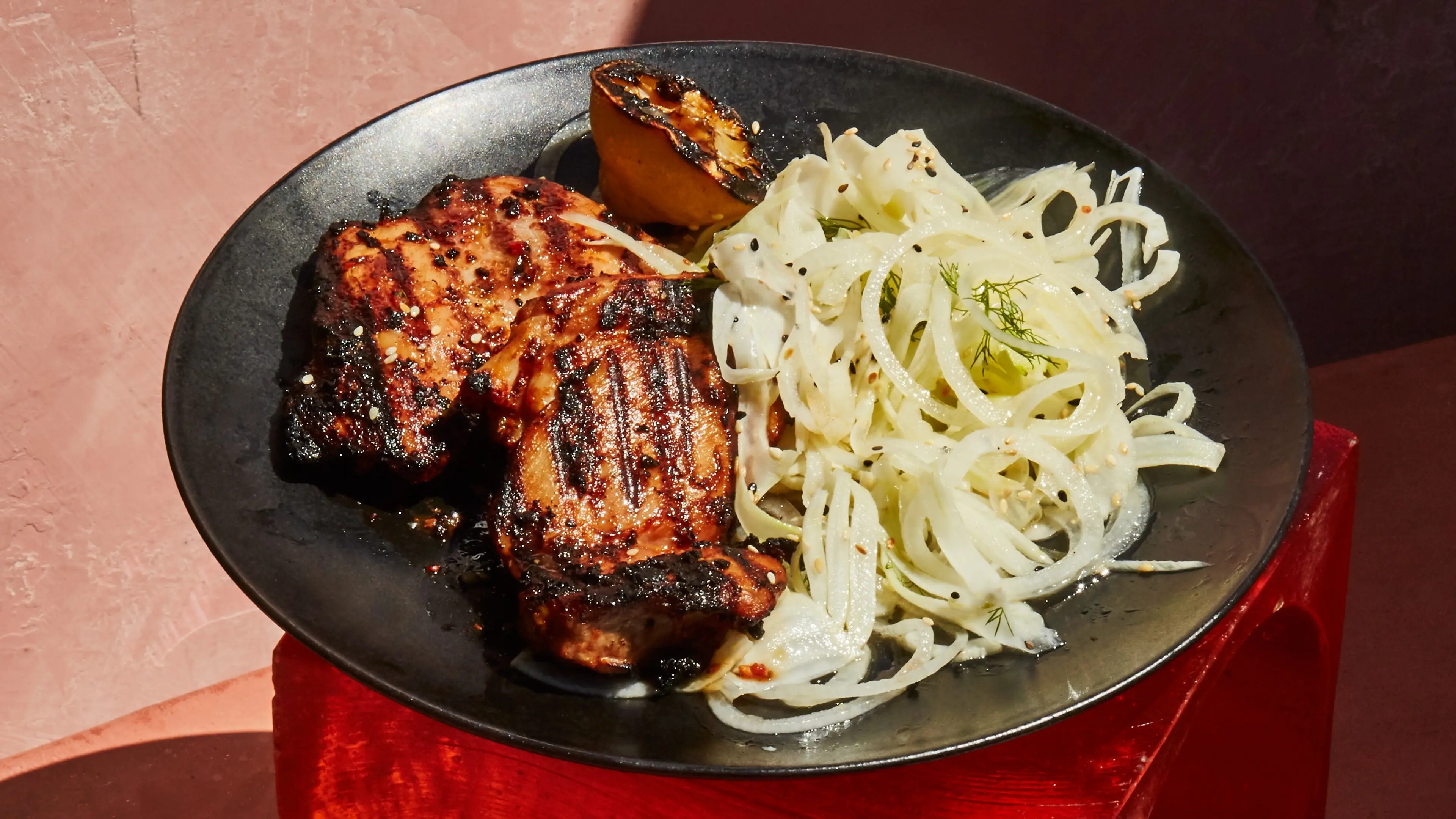 Spicy Grilled Chicken With Crunchy Fennel Salad