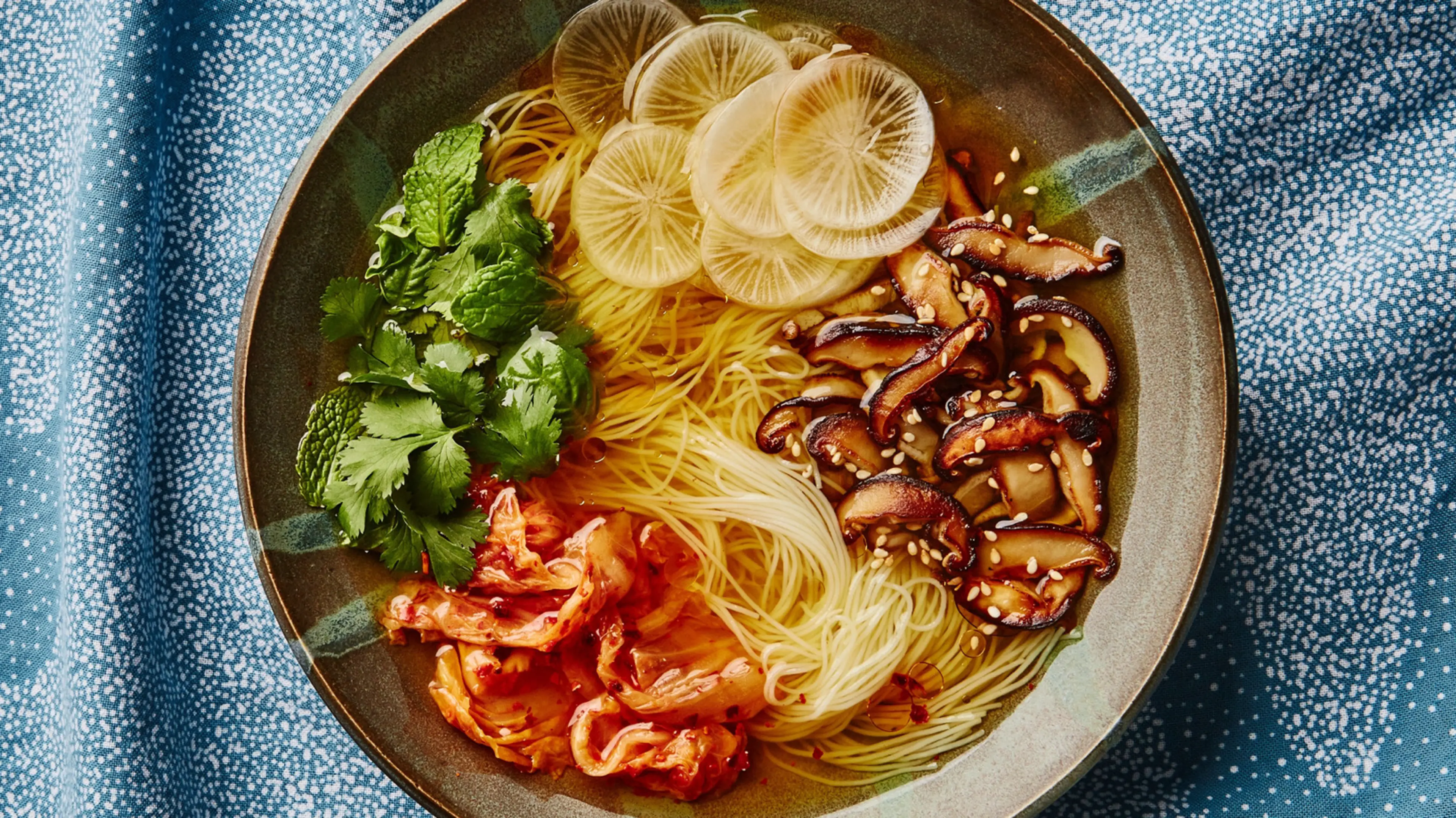 Brothy Noodle Bowl with Mushrooms and Chiles