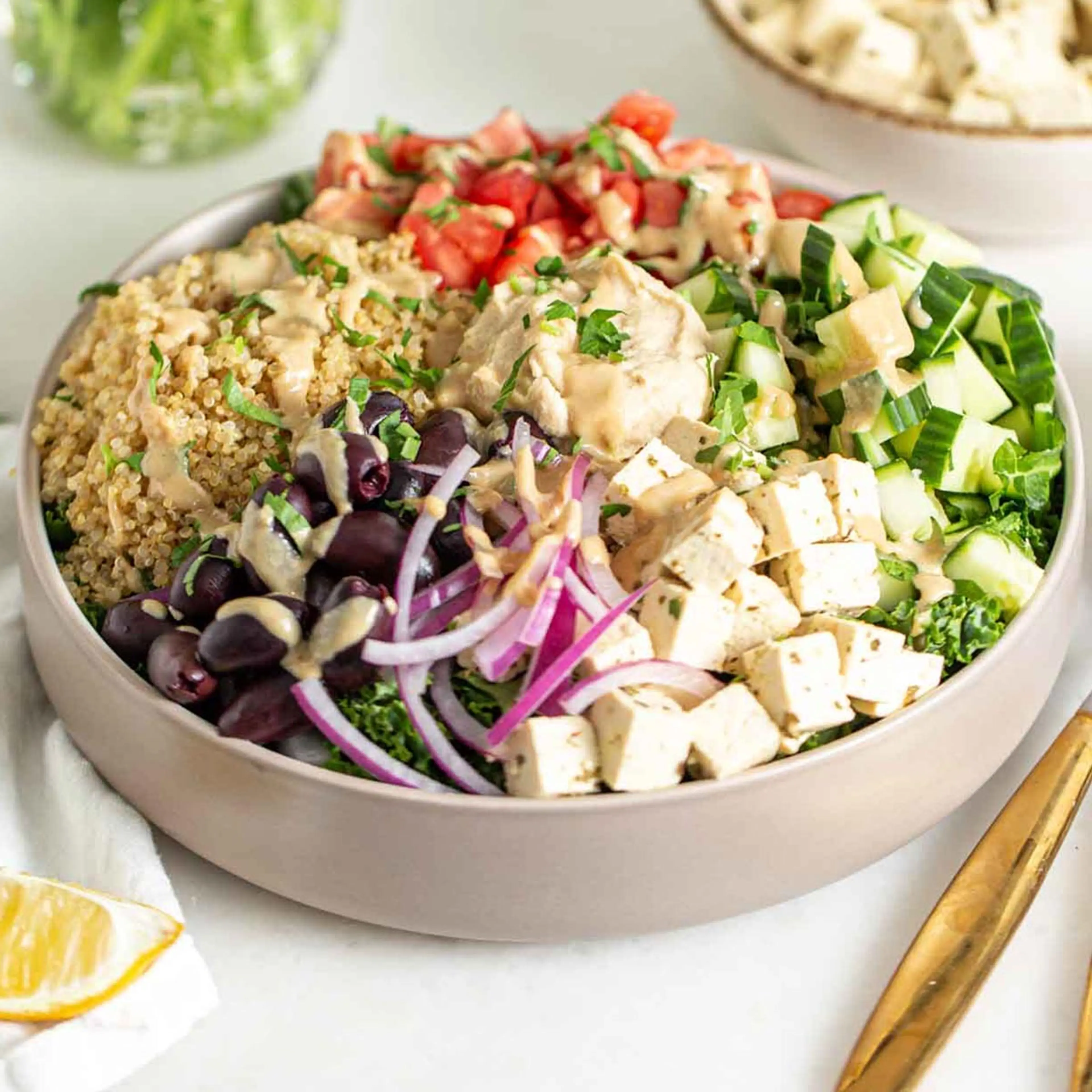 Vegan Mediterranean Quinoa Bowls