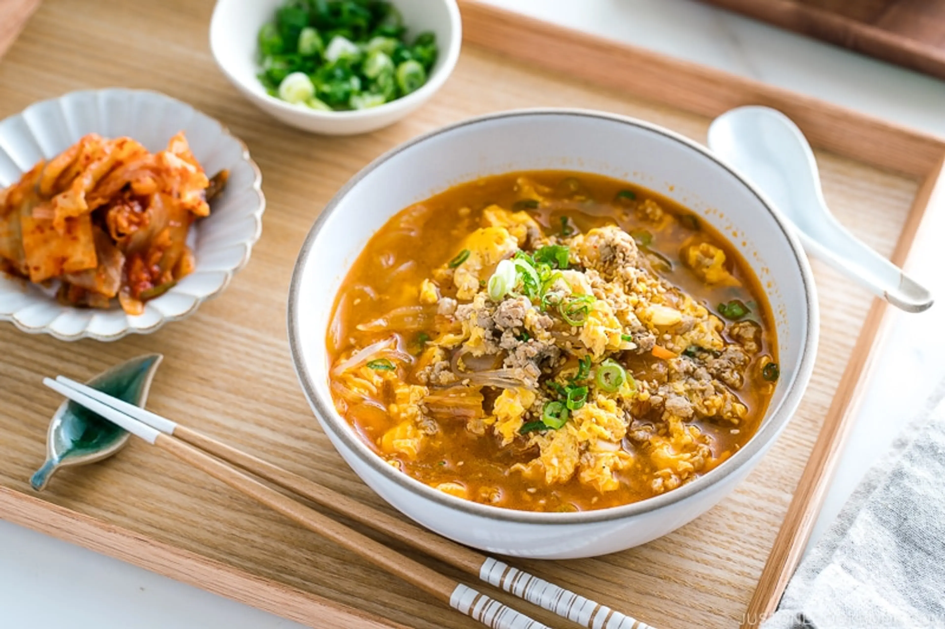 Kimchi Soup with Malony Glass Noodles