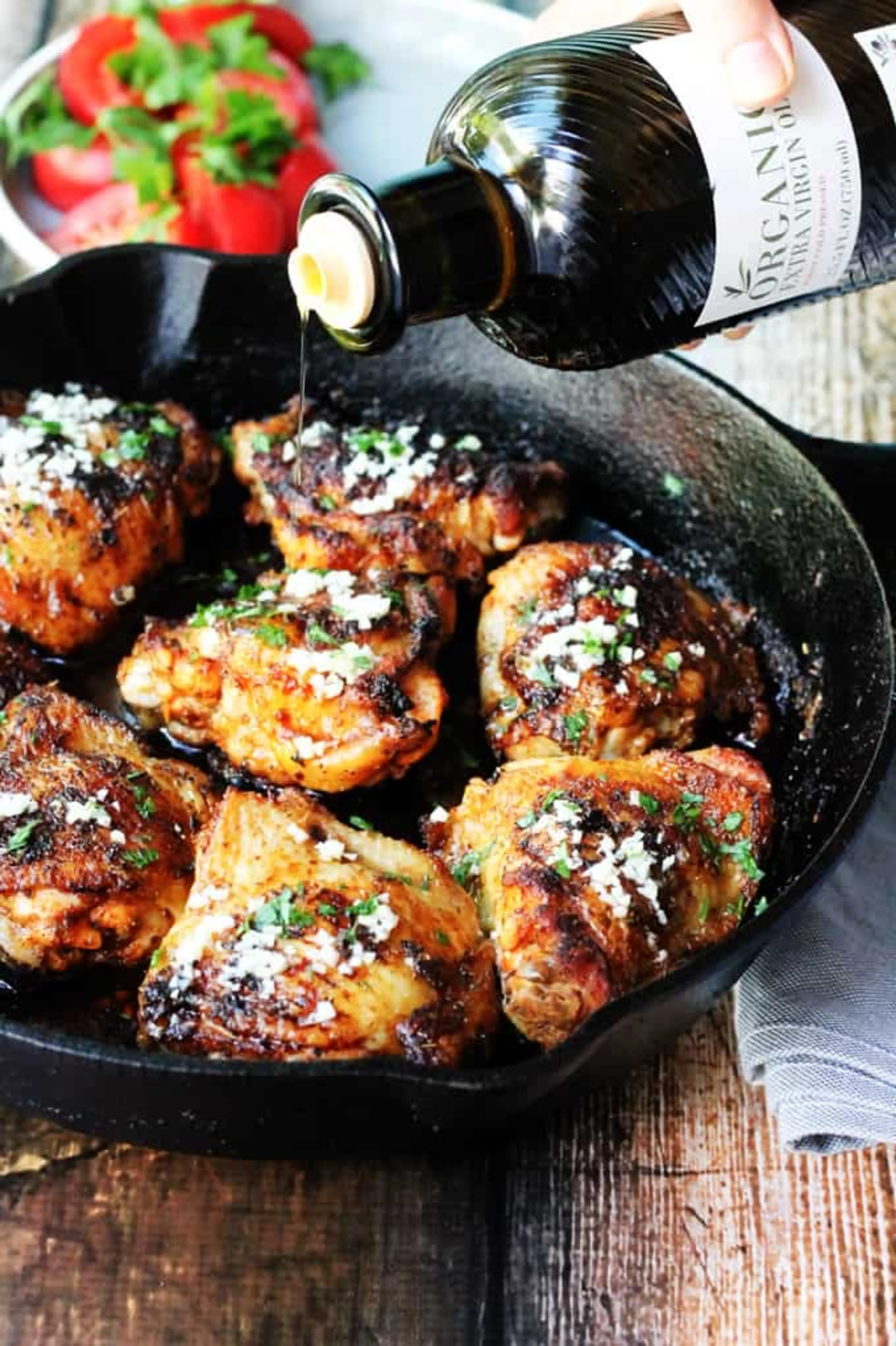 Olive Oil Chicken Thighs Mediterranean Style