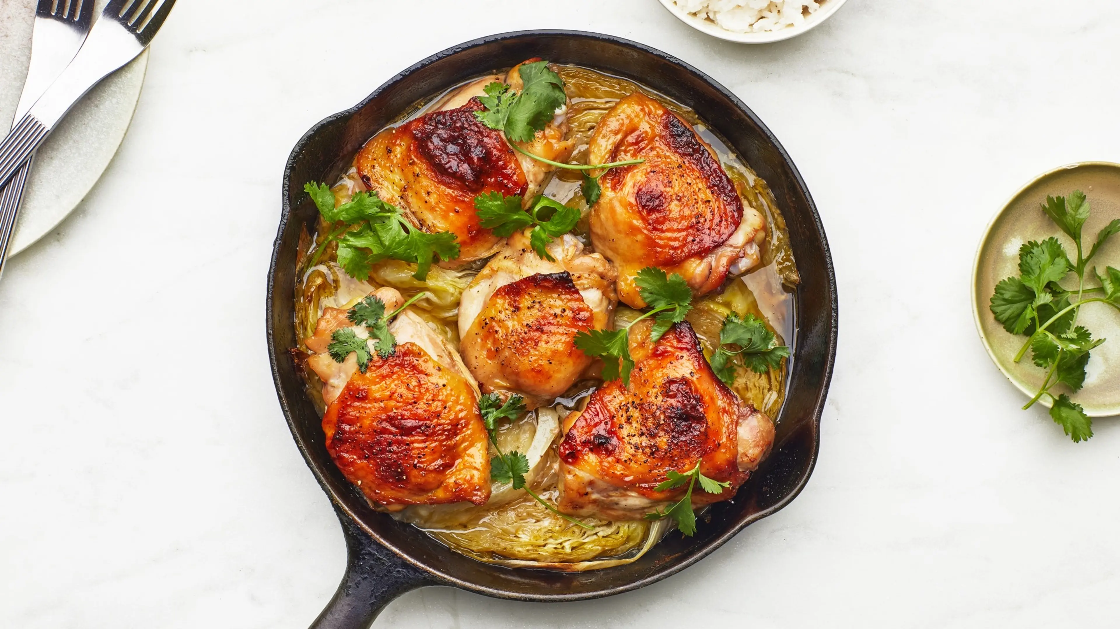 Thai Roast Chicken Thighs With Coconut Rice