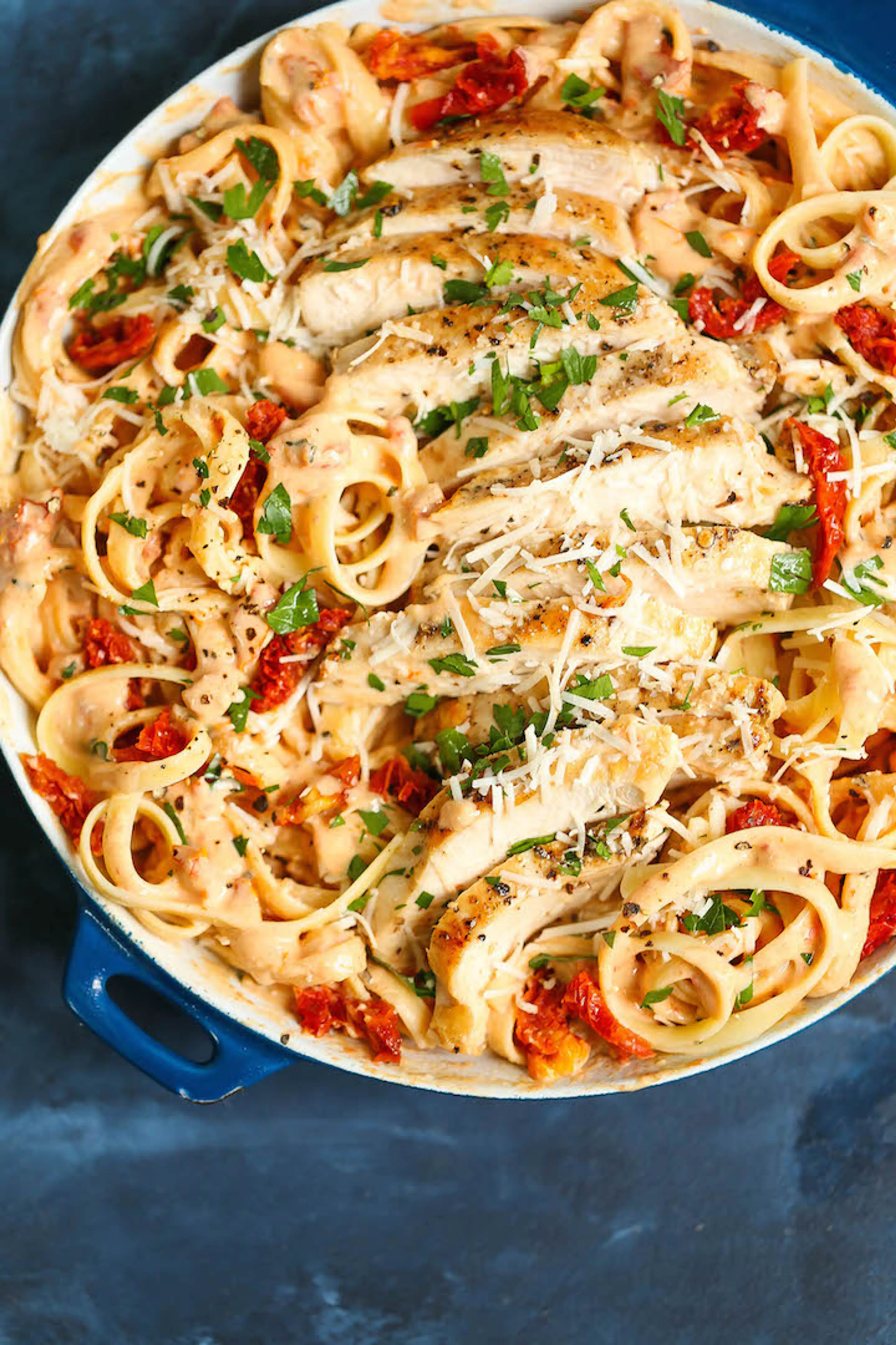 Sun-Dried Tomato Fettuccine Alfredo