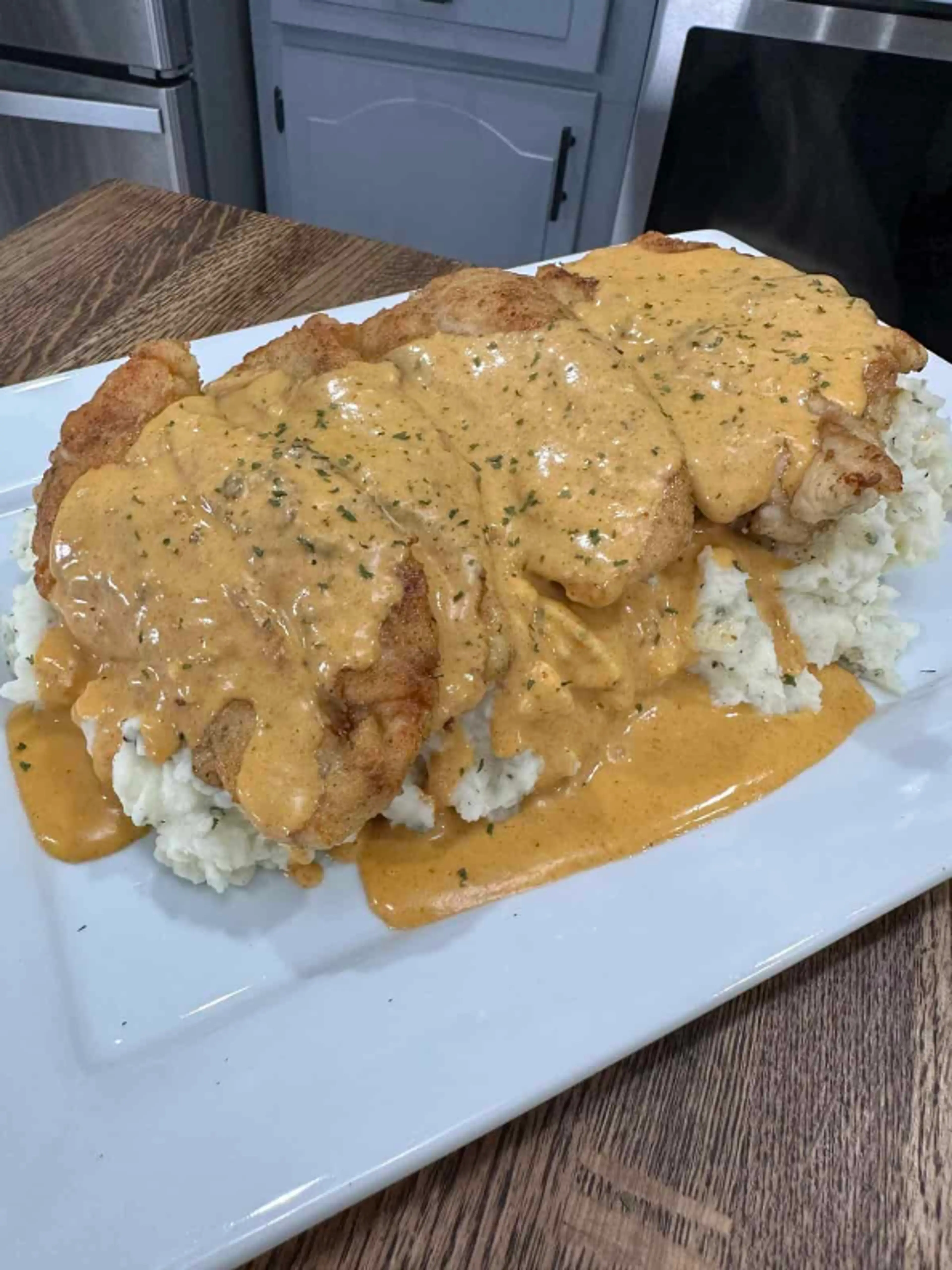 Creamy Pan Fried Chicken