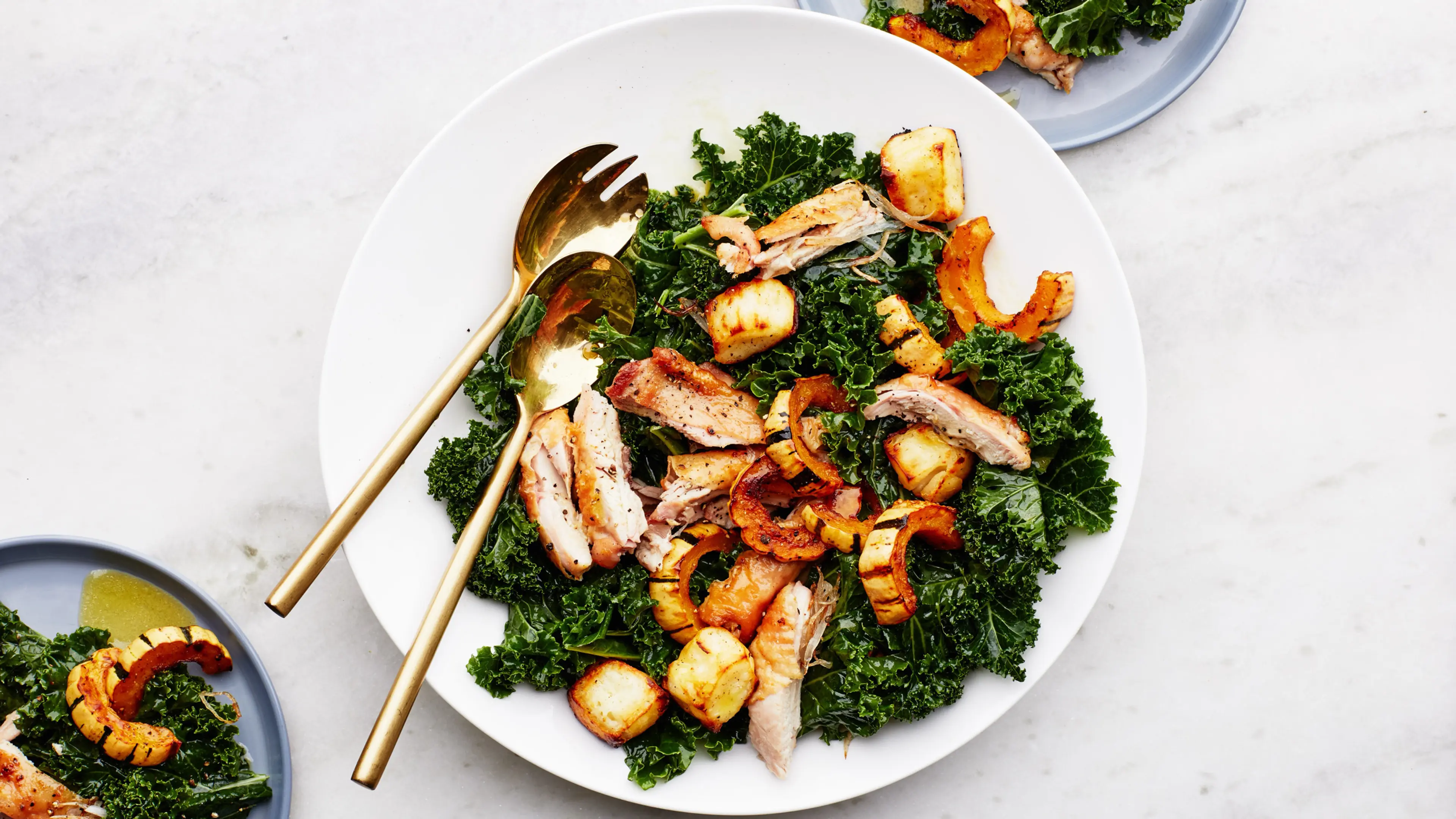 Sheet-Pan Chicken and Squash Salad