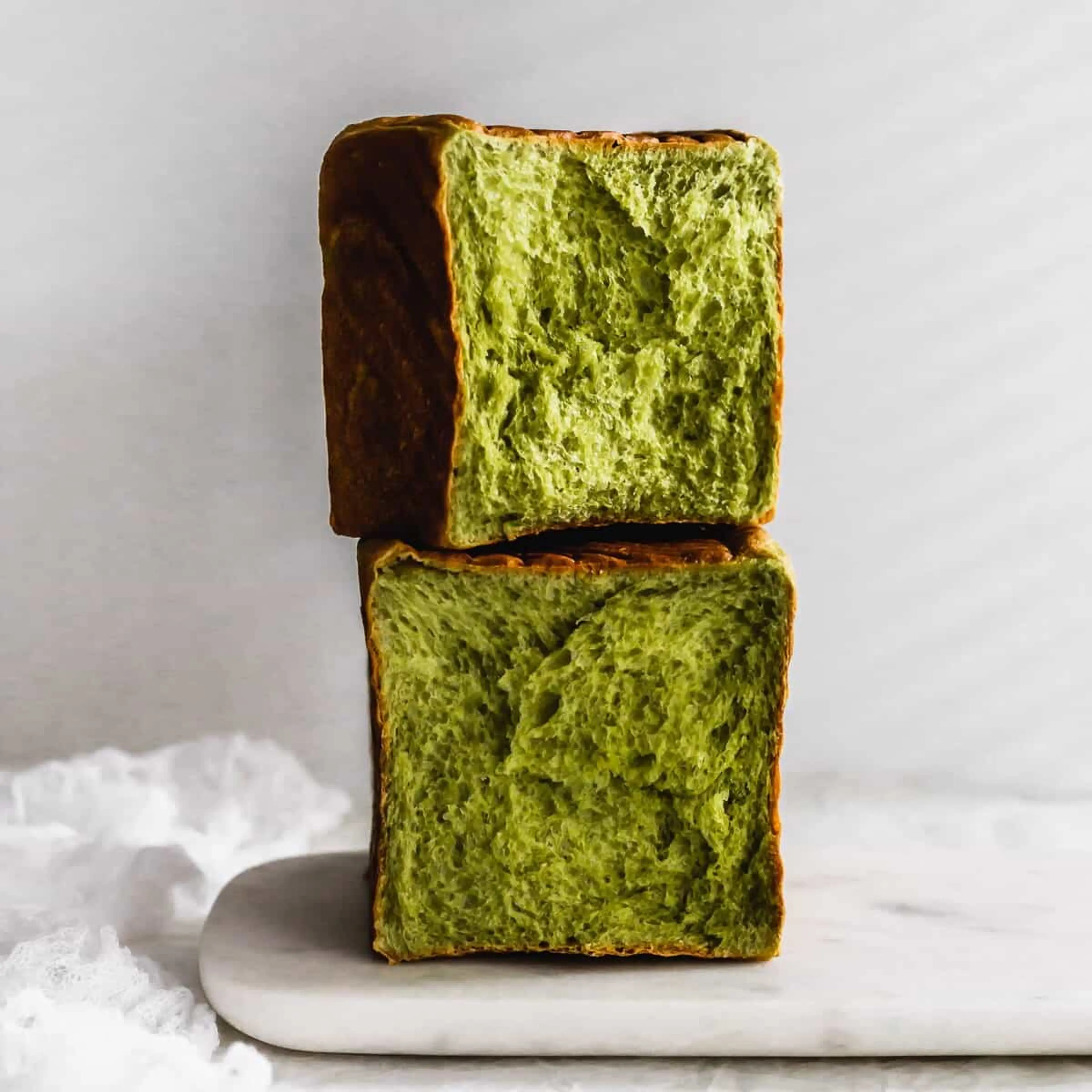 Matcha Shokupan (Japanese Milk Bread)