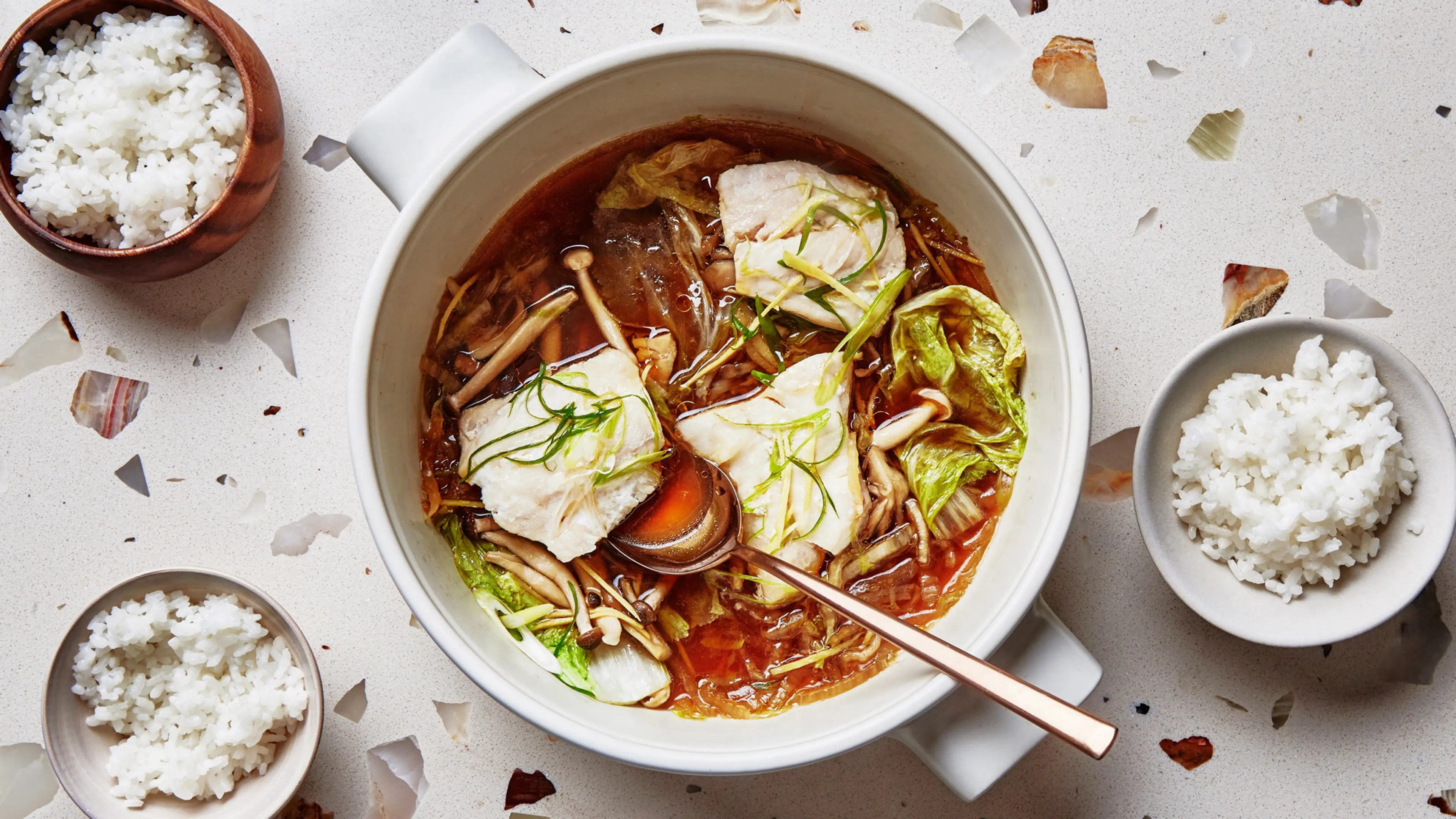 Soy and Ginger Steamed Fish