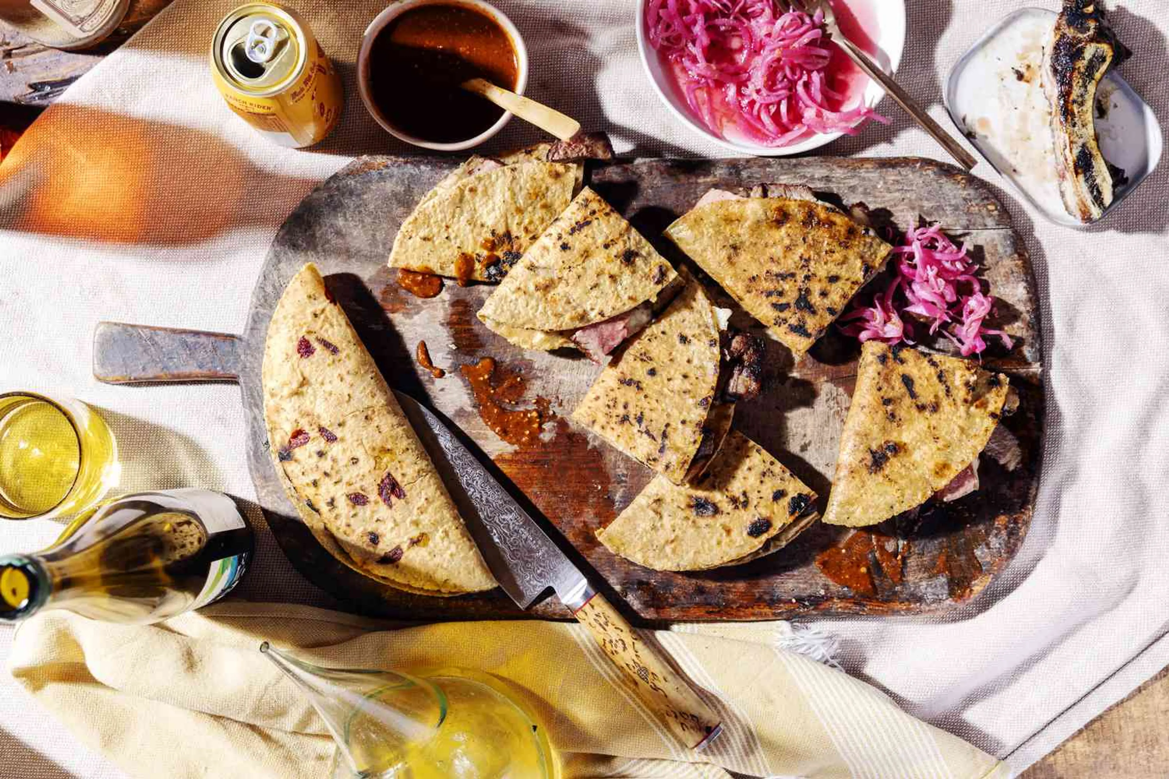 Carne Asada Quesadillas with Charred Tomato Salsa