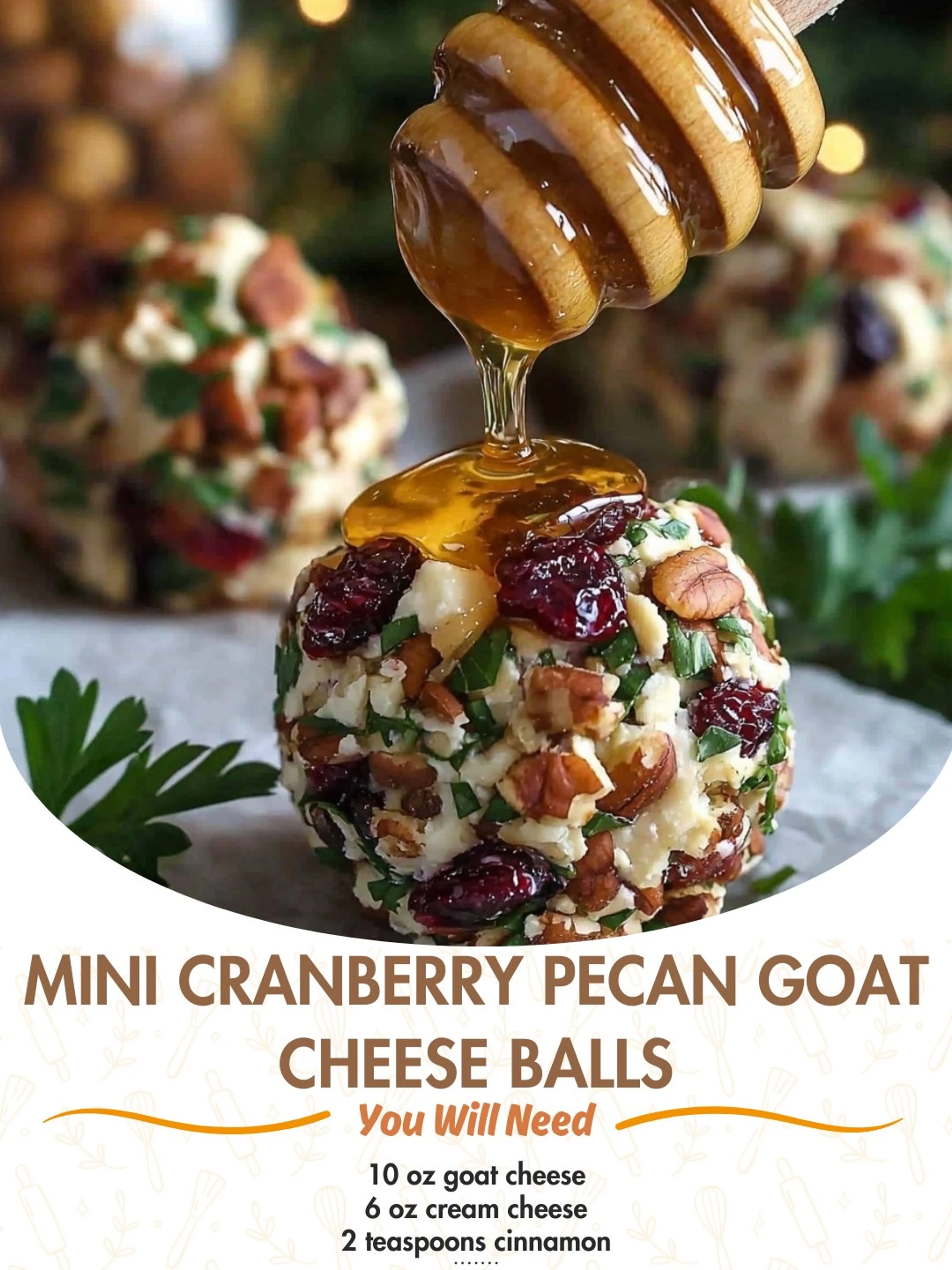 Mini Cranberry Pecan Goat Cheese Balls