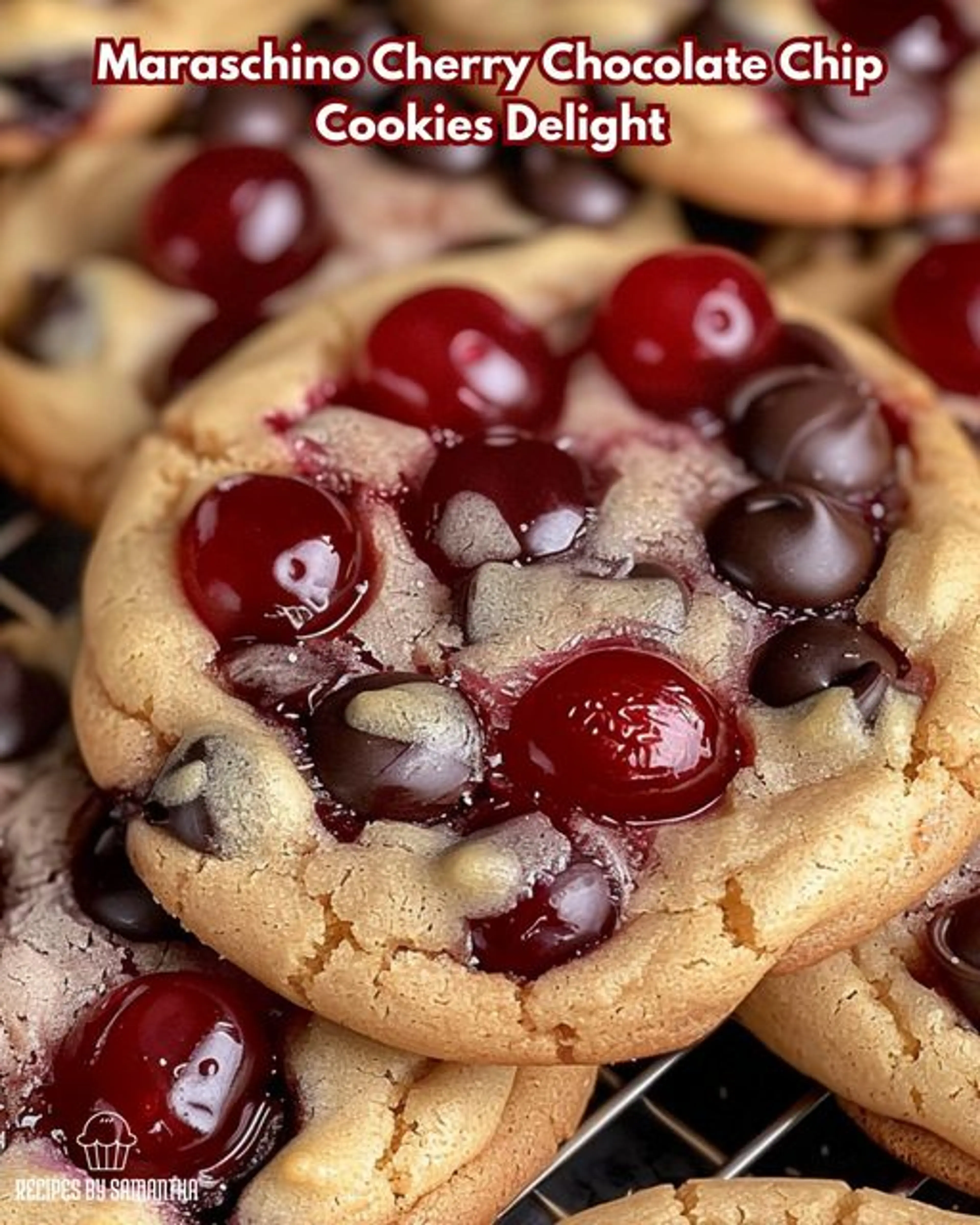 Maraschino Cherry Chocolate Chip Cookies Delight