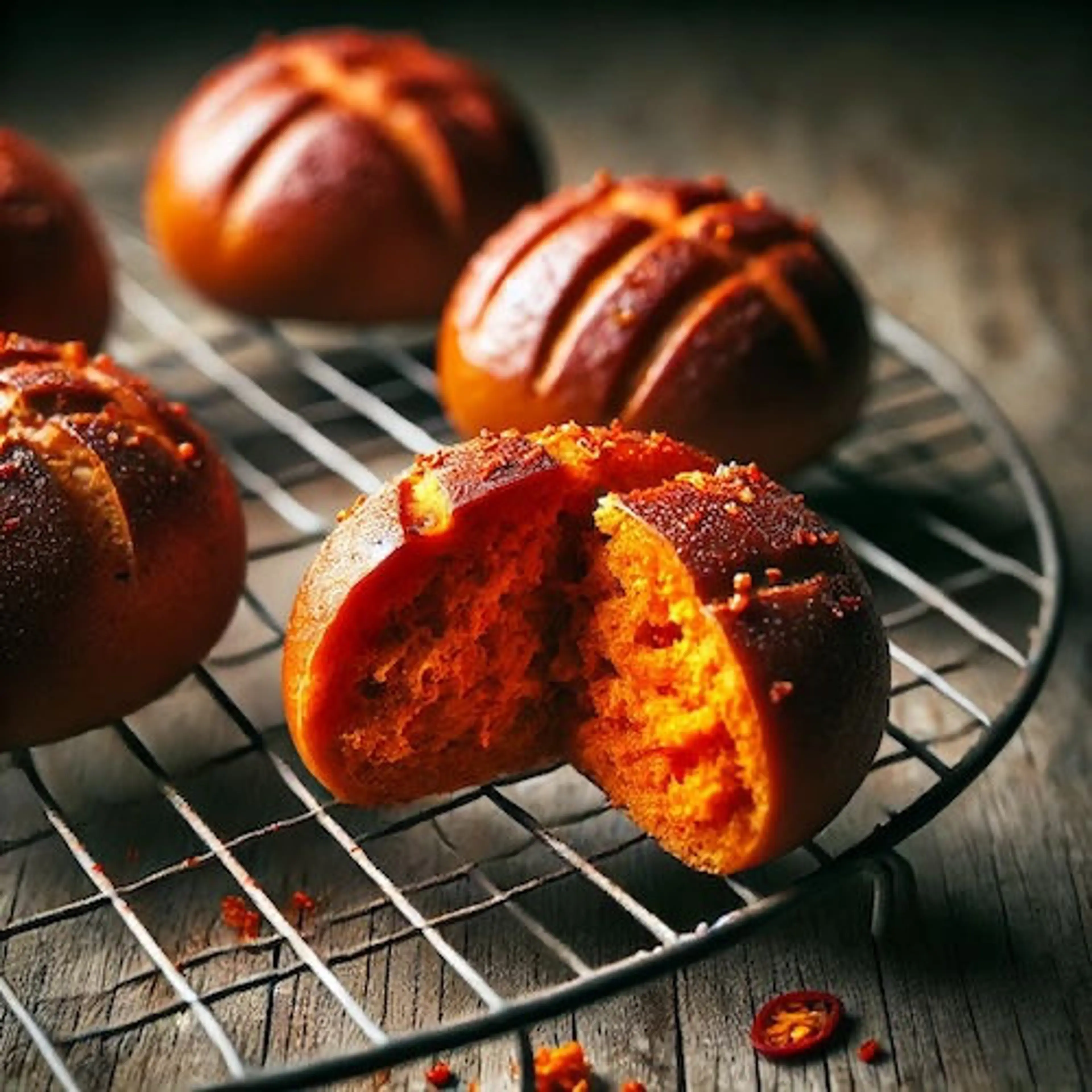 Gochujang and Garlic Savoury Buns