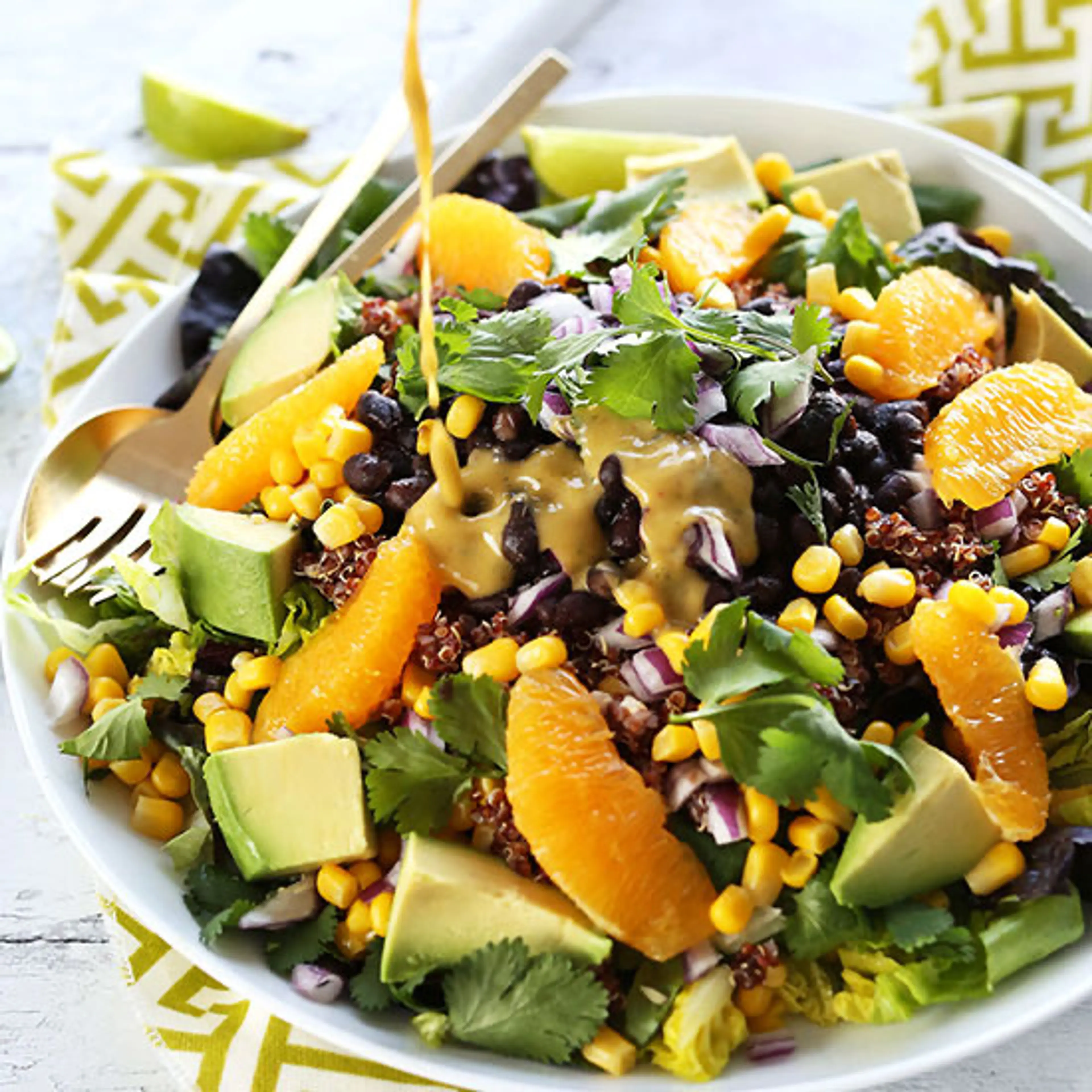 Black Bean Quinoa Salad with Orange Lime Dressing