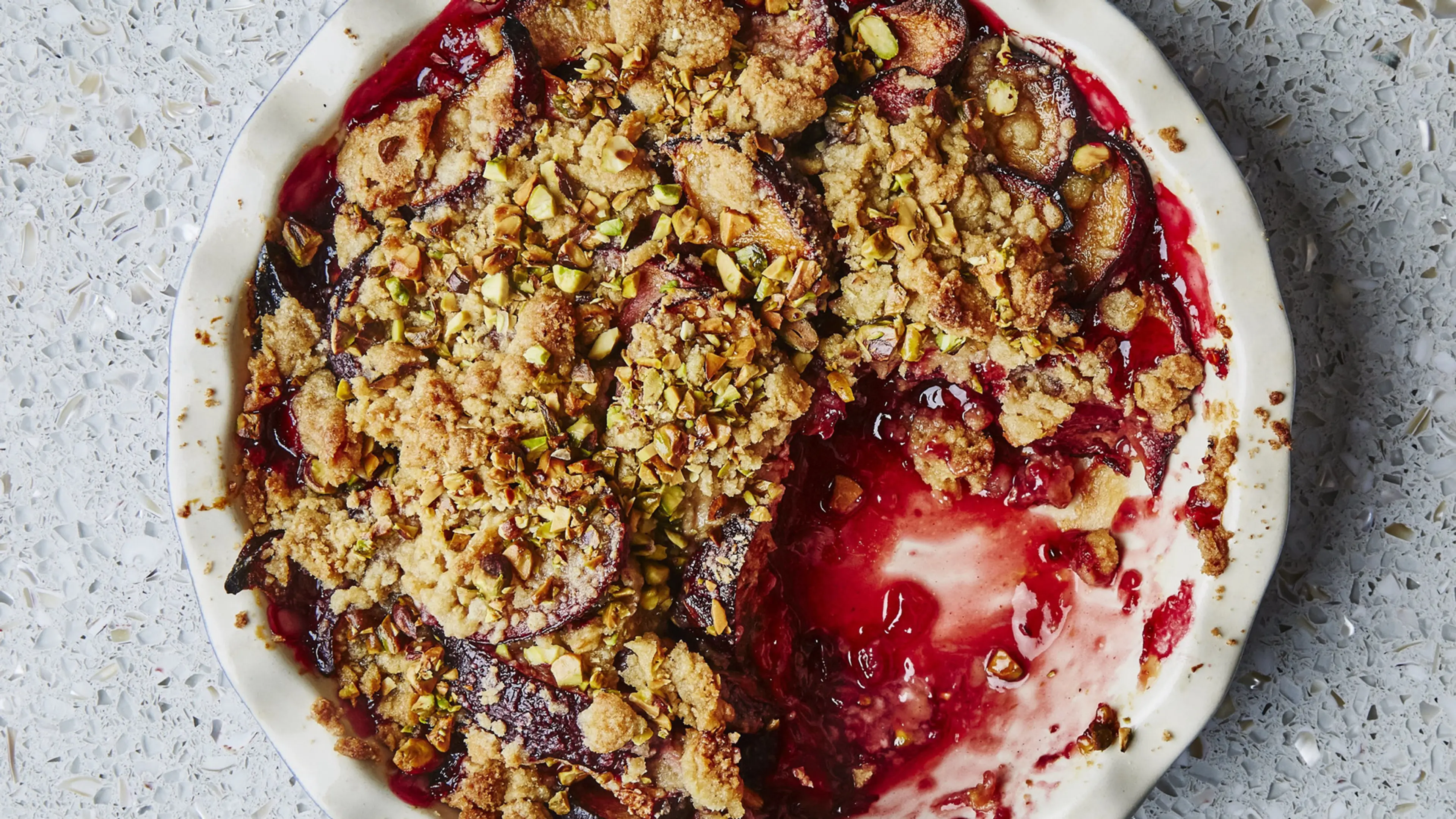 Plum-Cardamom Crumble