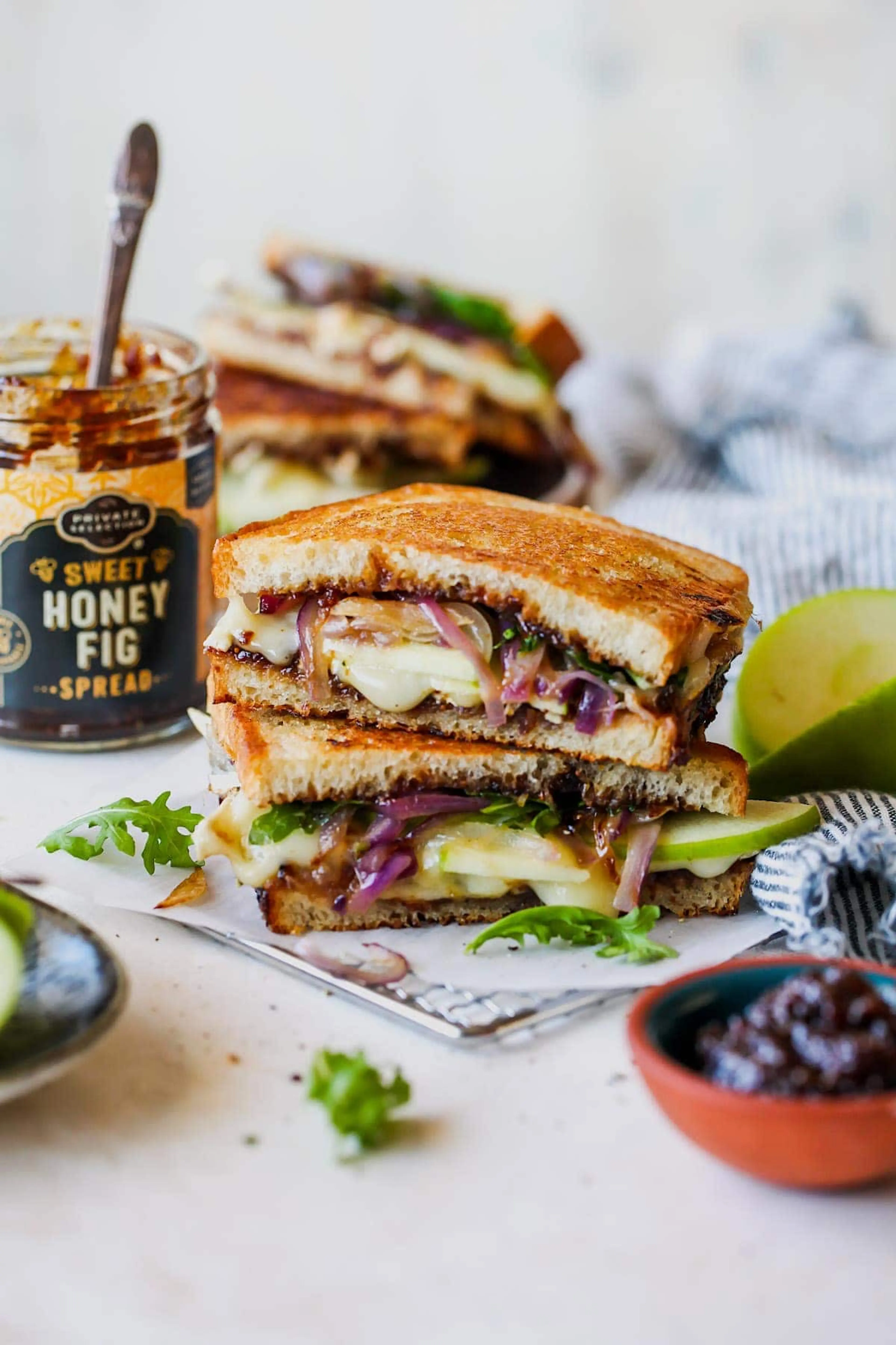 Brie, Fig, and Apple Grilled Cheese