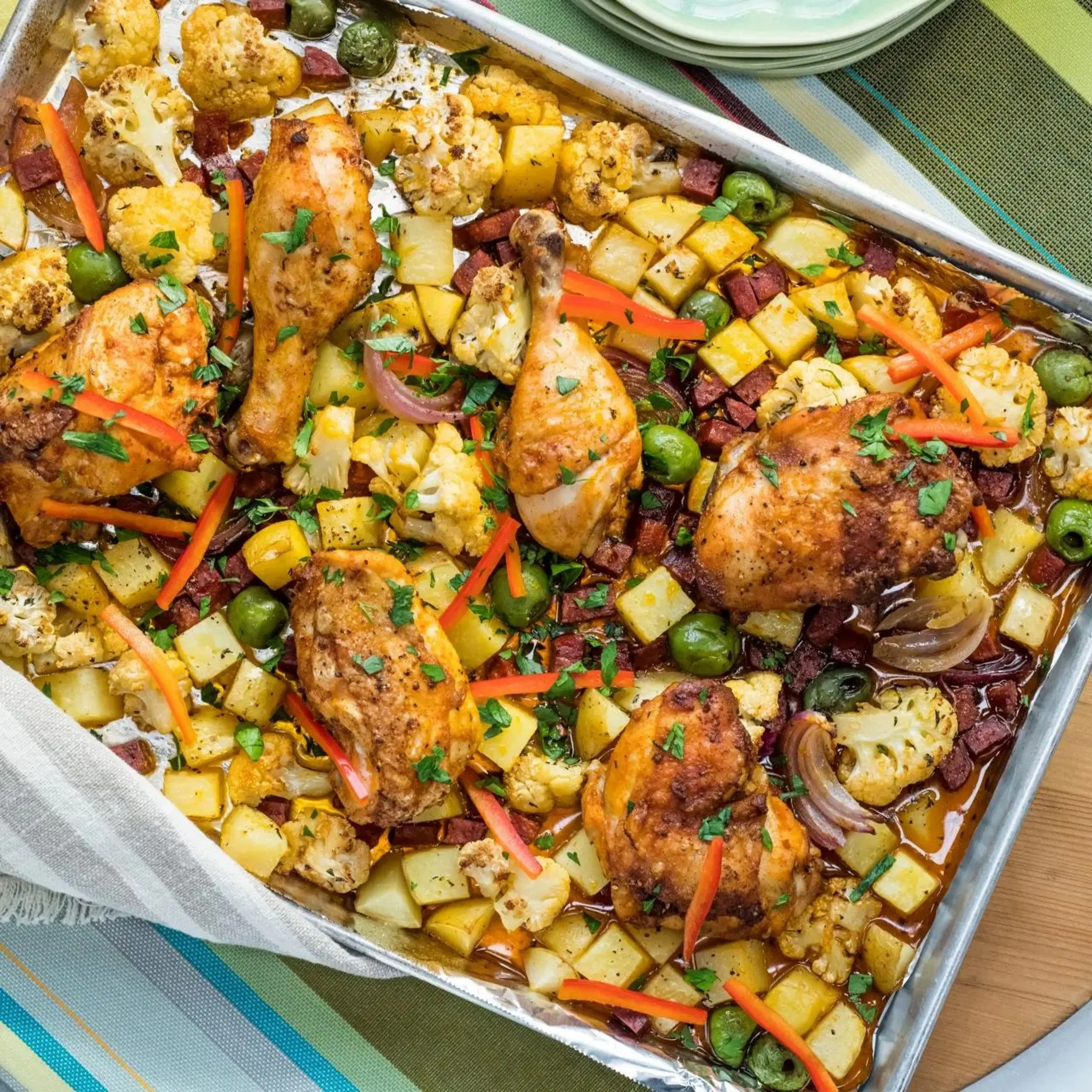 Smoky Sheet Pan Chicken with Cauliflower