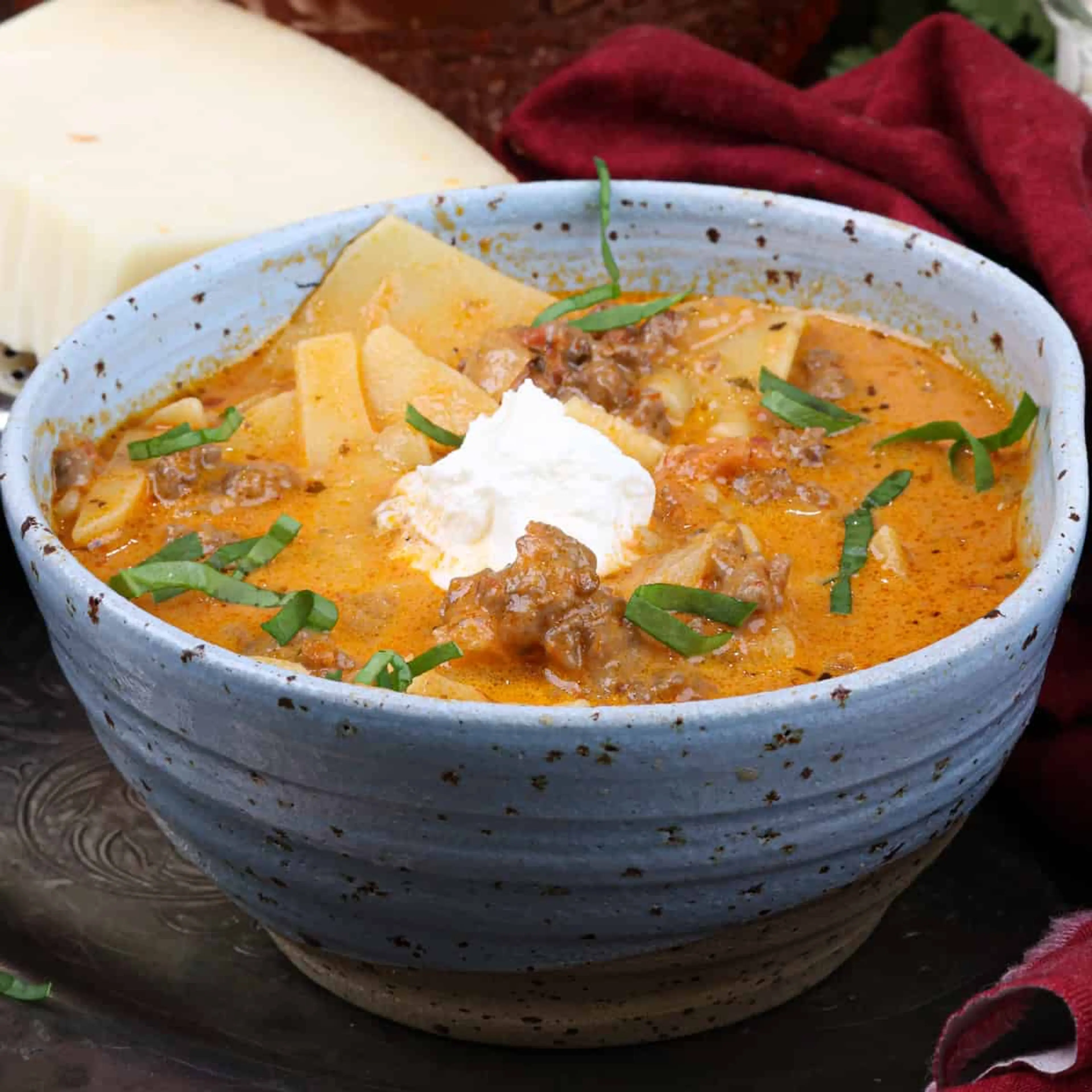 Lasagna Soup For One