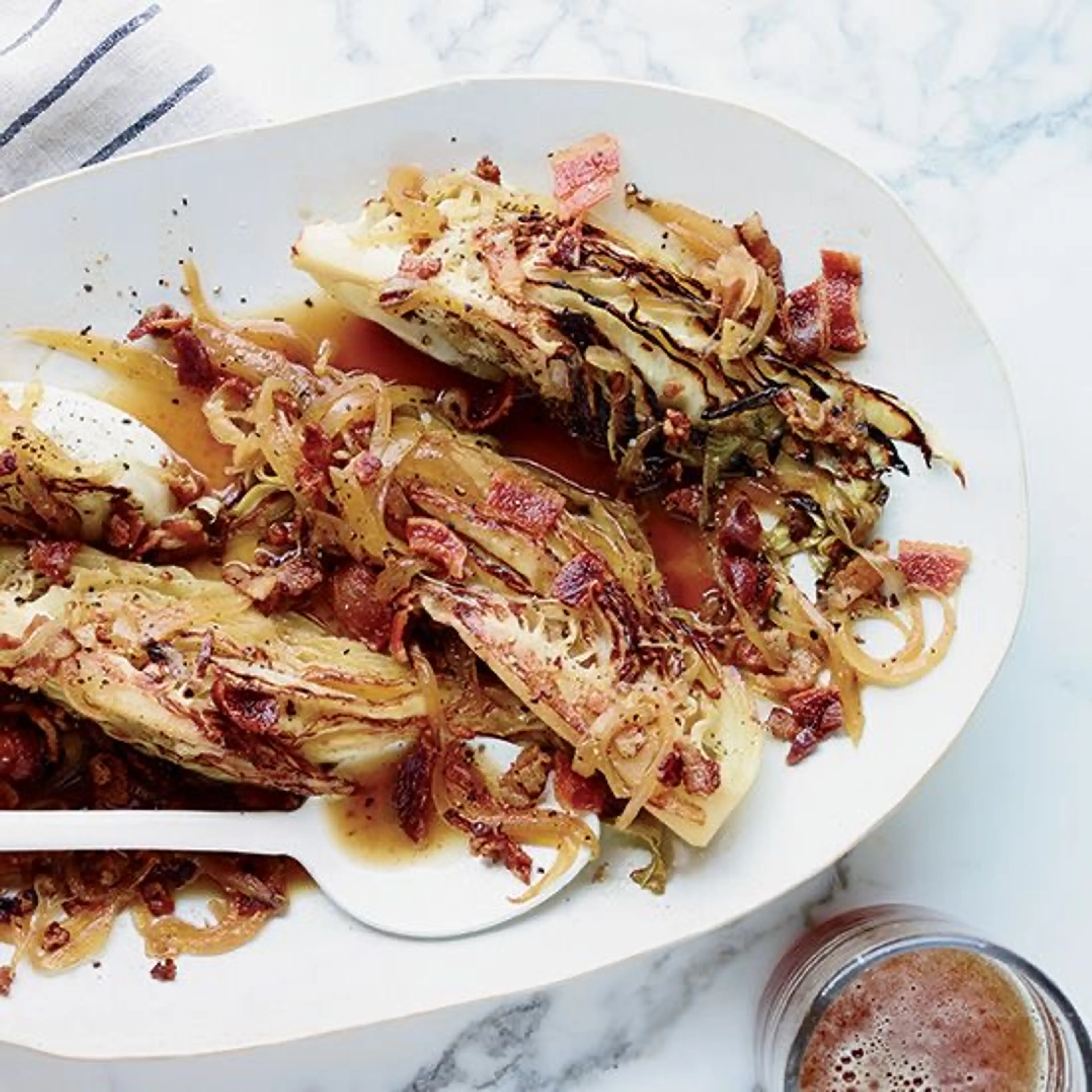 Apple Cider-Braised Cabbage