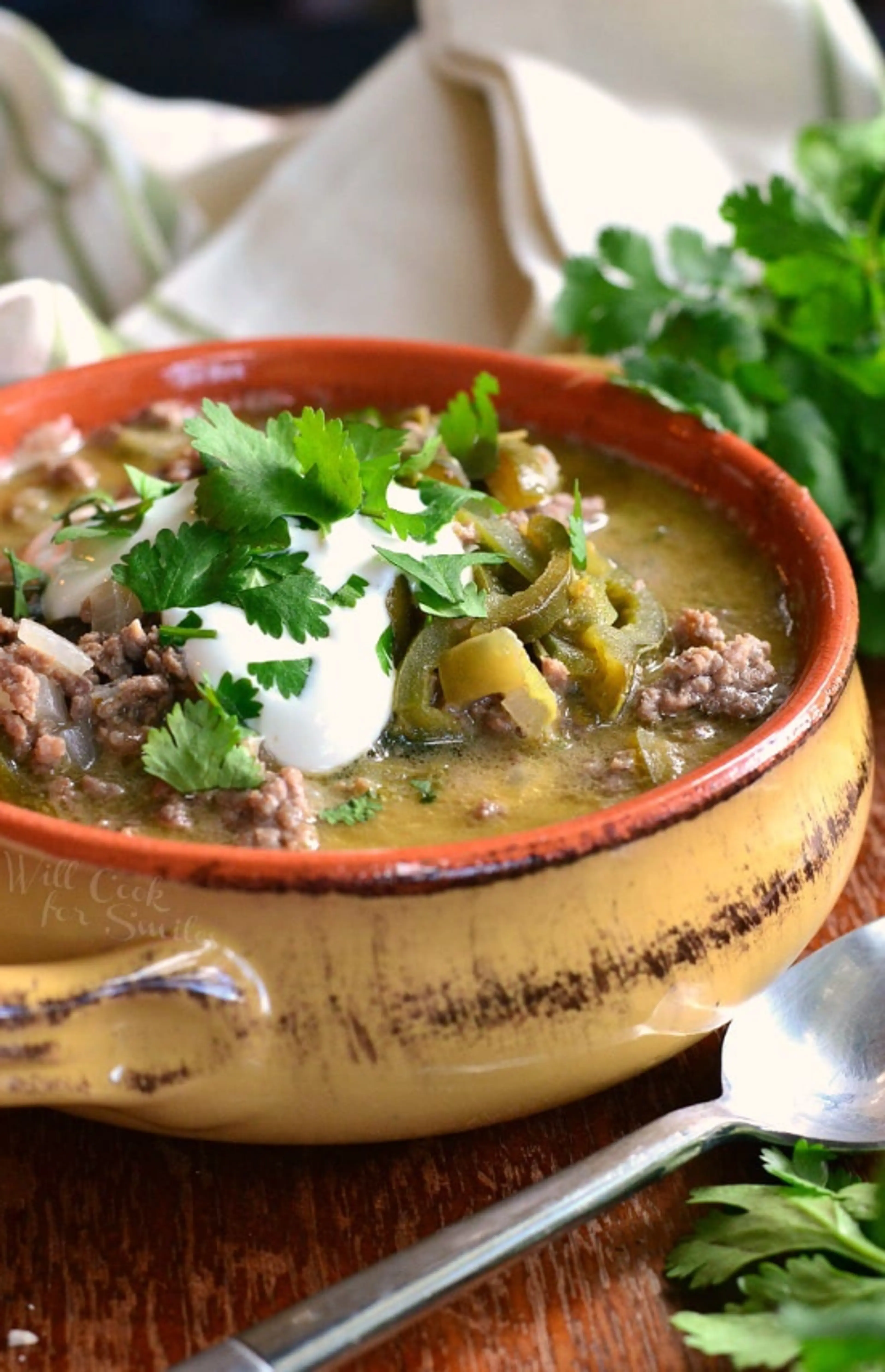 Beef and Poblano Enchilada Soup