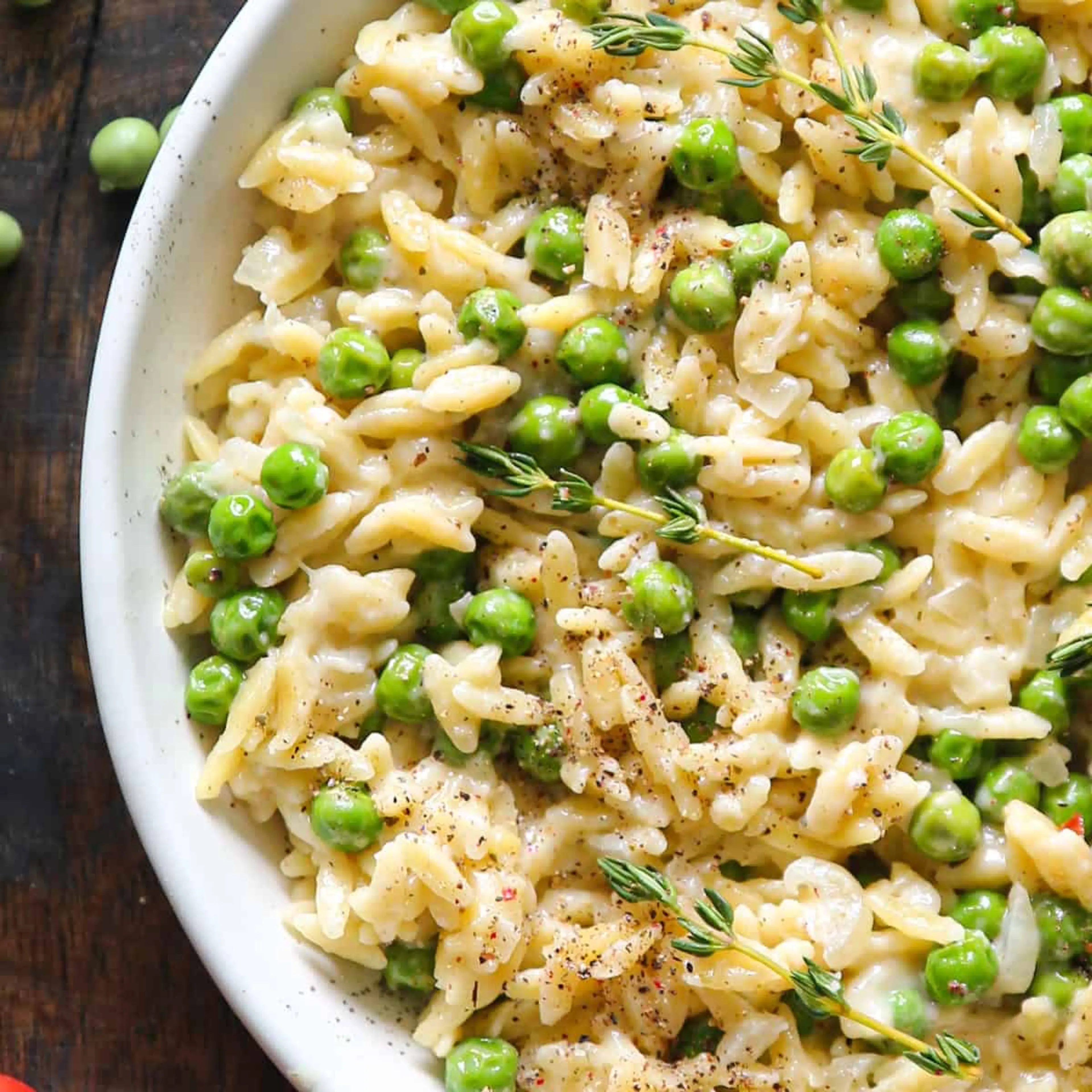 Creamy Garlic Parmesan Orzo (30 Minutes, One-Pot)