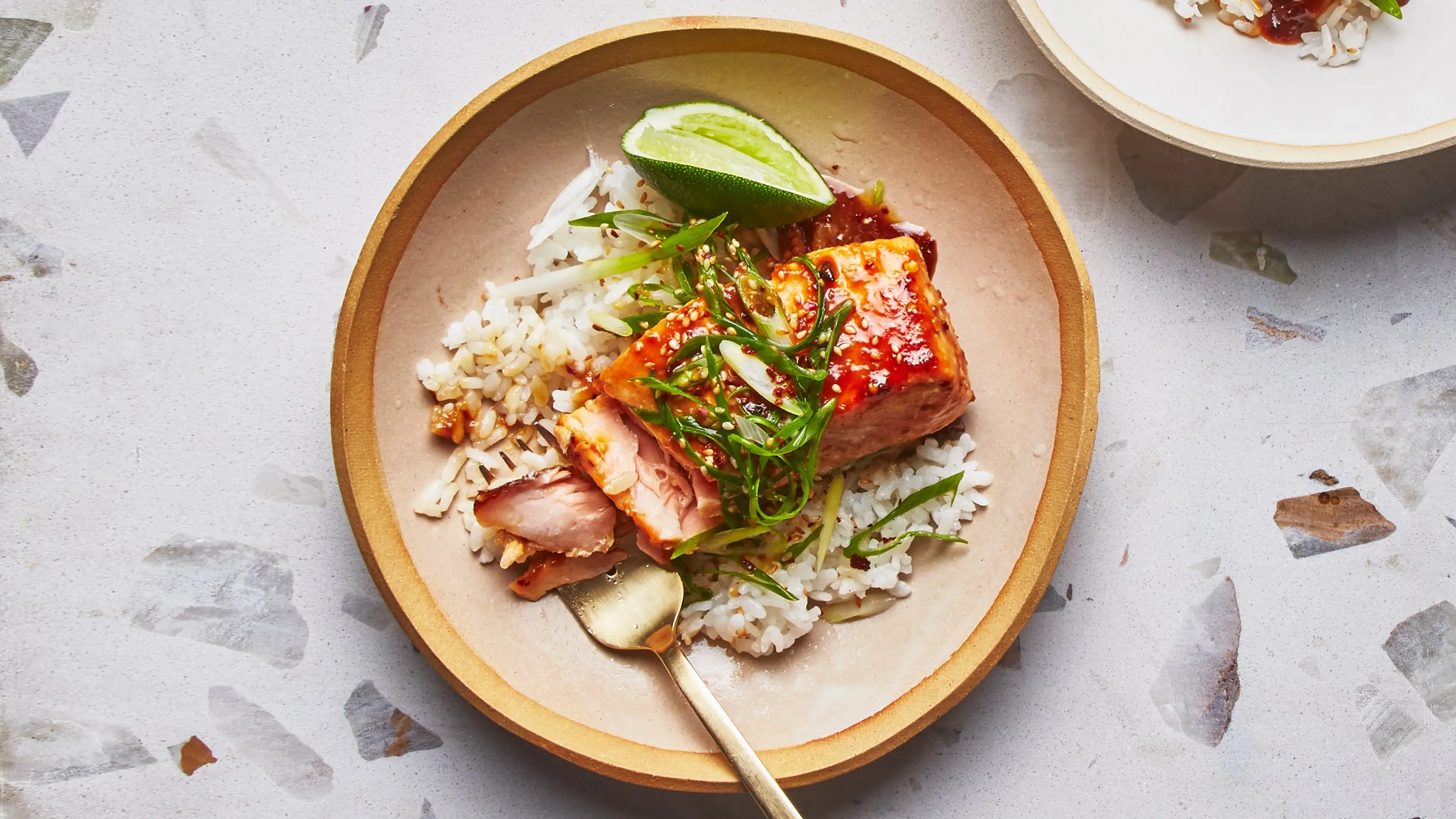 Sushi Rice with Miso-Caramel Glazed Salmon