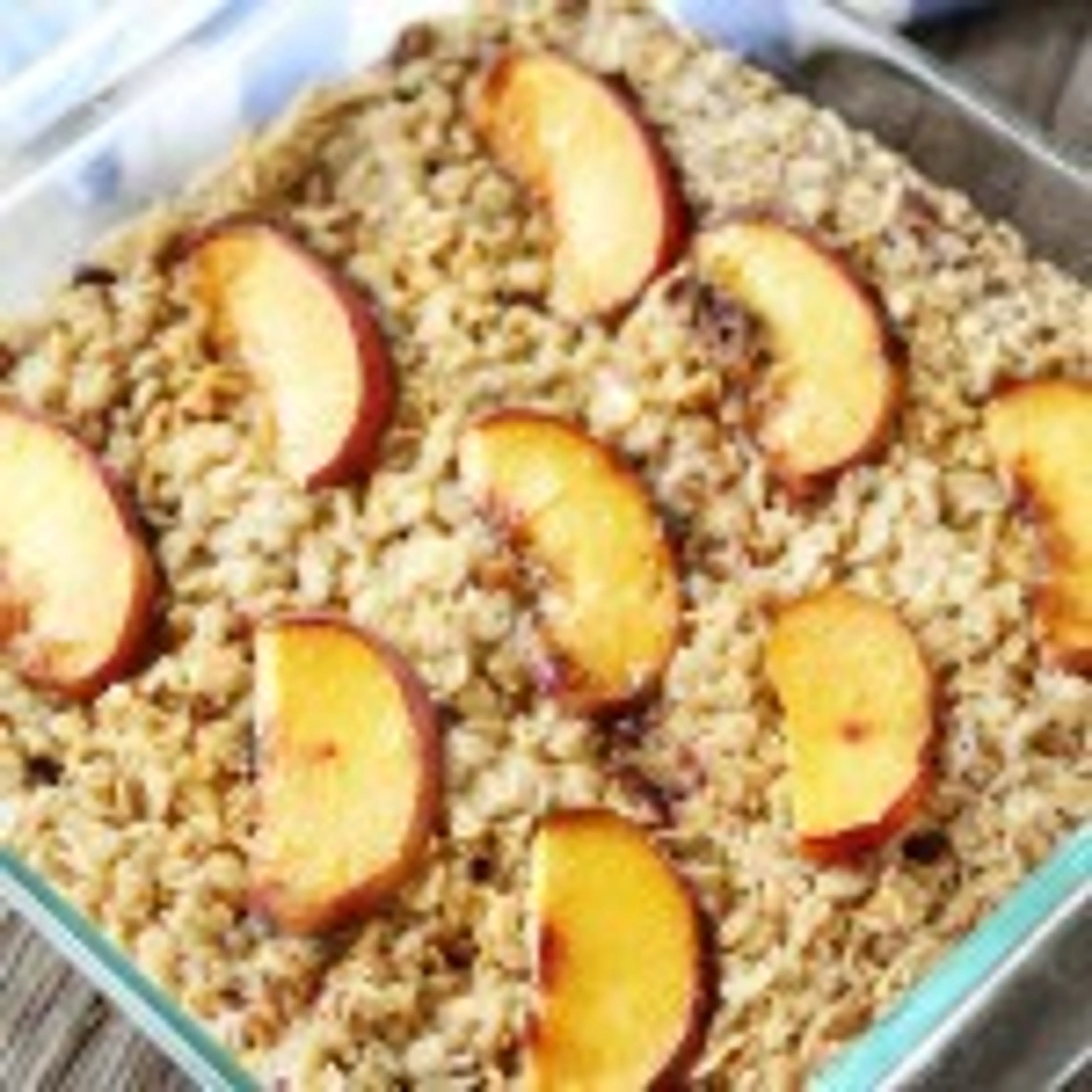 Baked Peach Almond Oatmeal