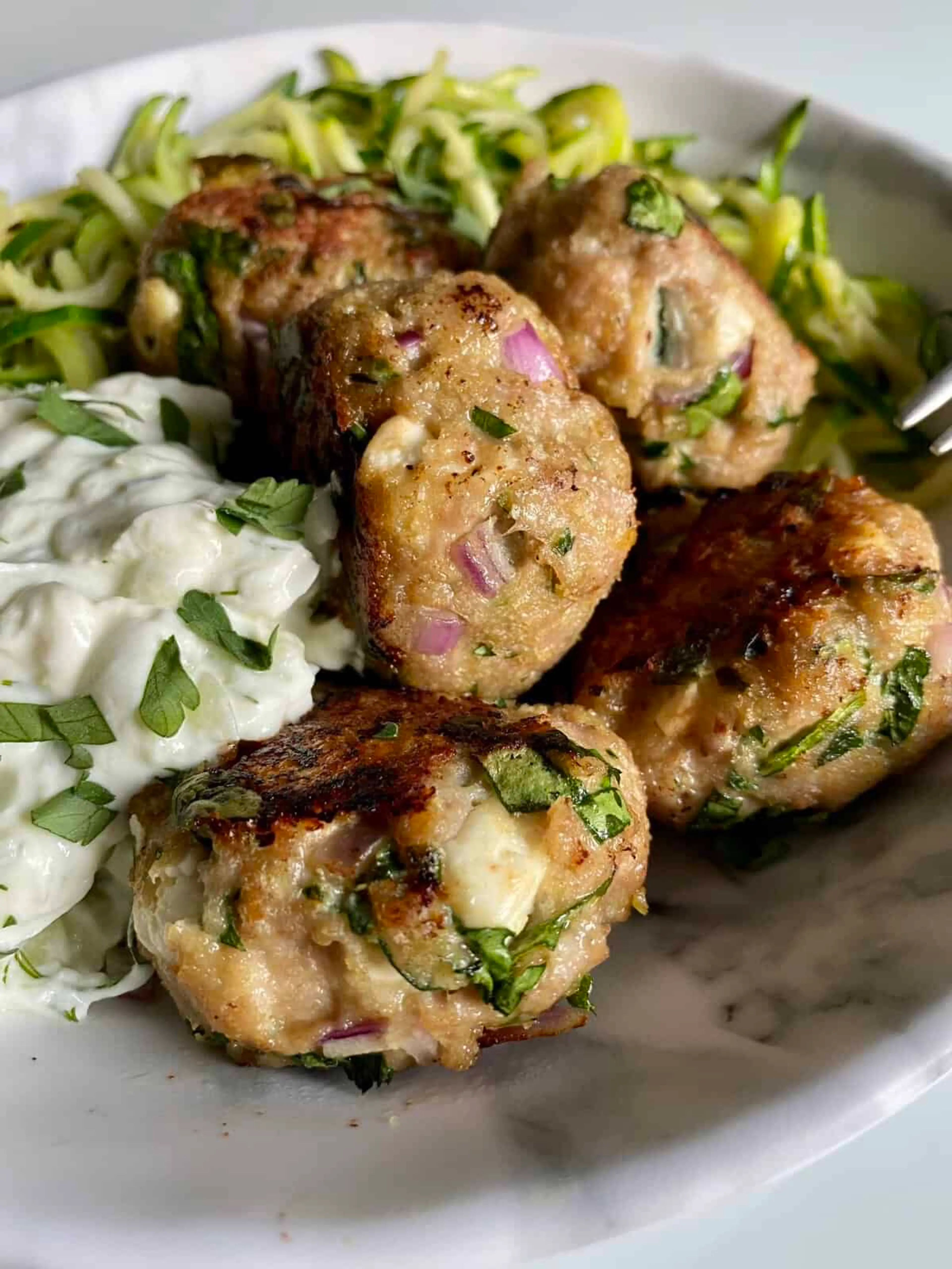 Mediterranean Meatballs (Spinach and Feta Keftedes)