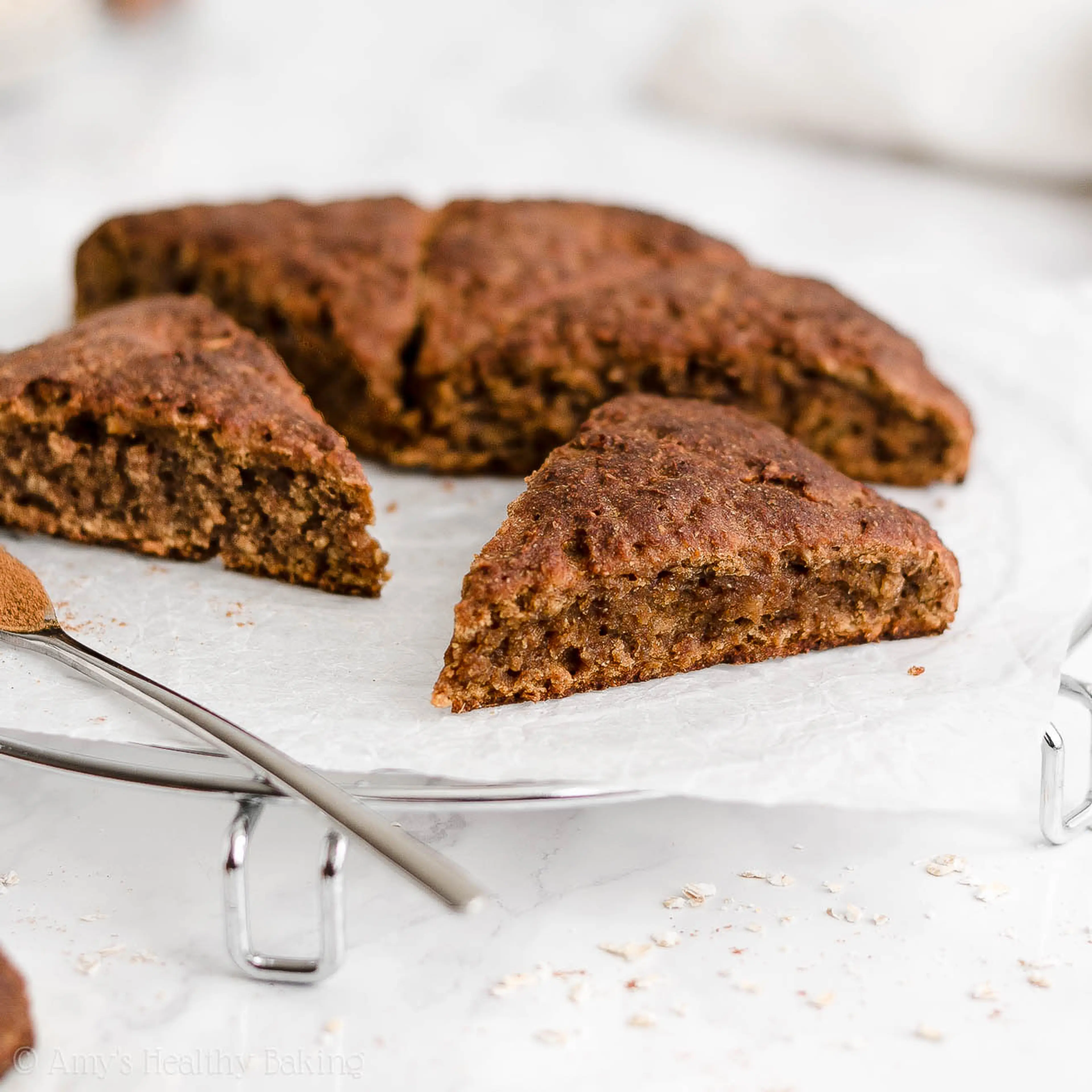 Healthy Gingerbread Oatmeal Scones