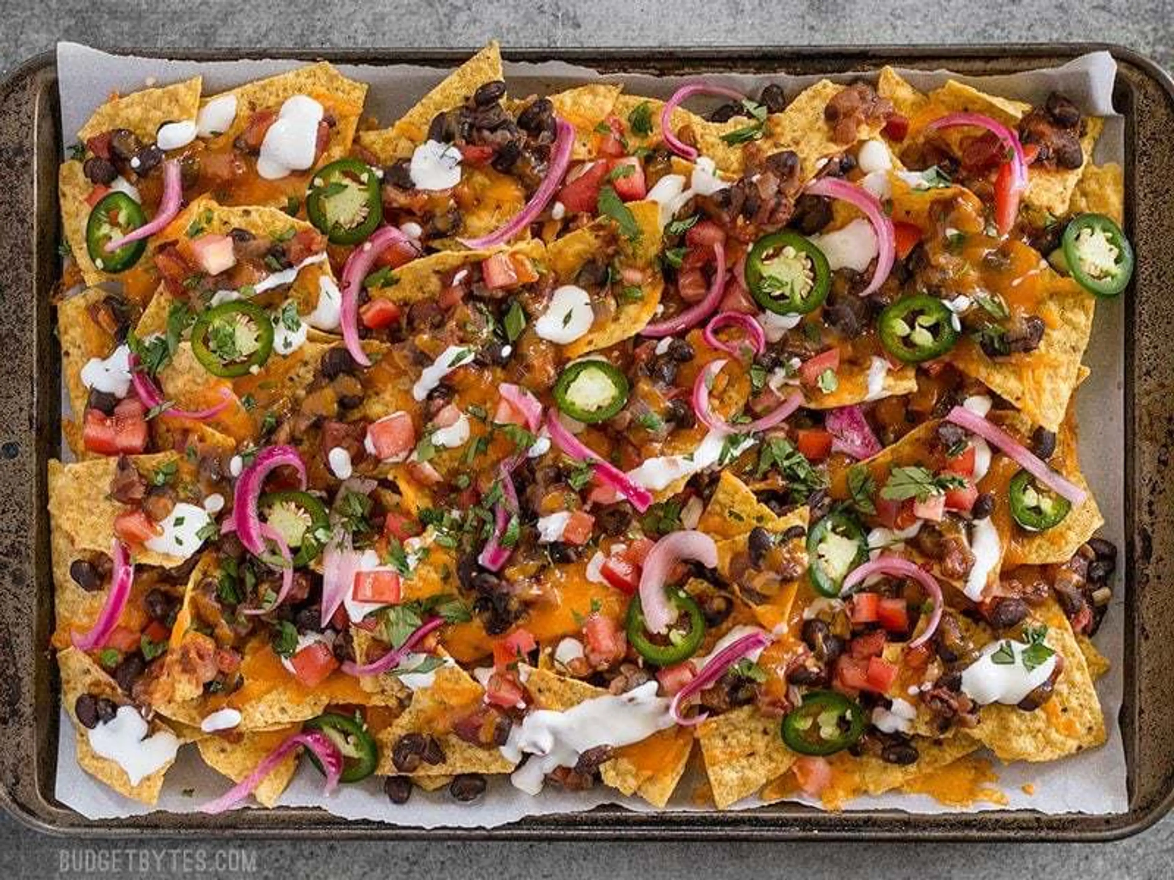 Spicy Baked Black Bean Nachos