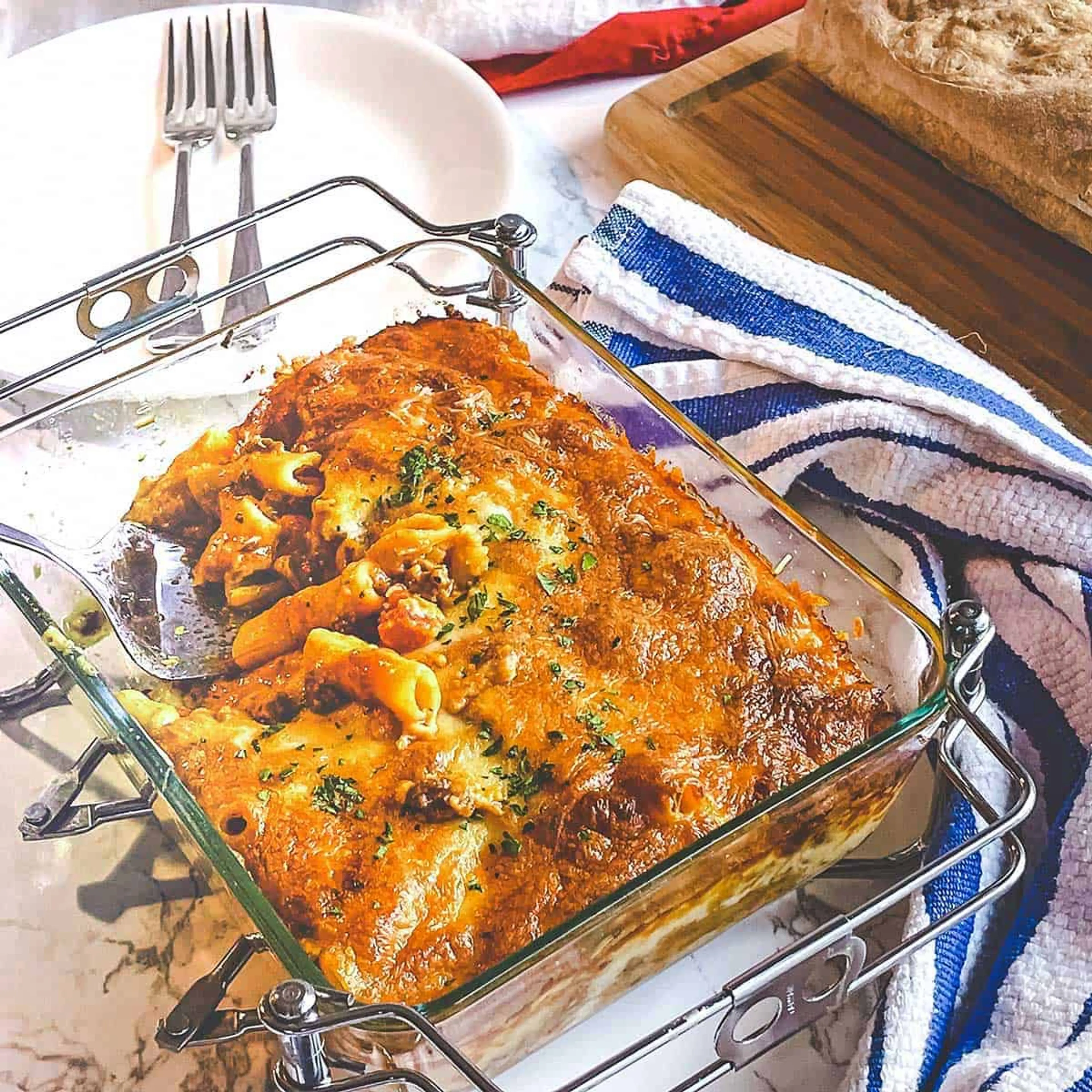 Three Cheese Baked Ziti