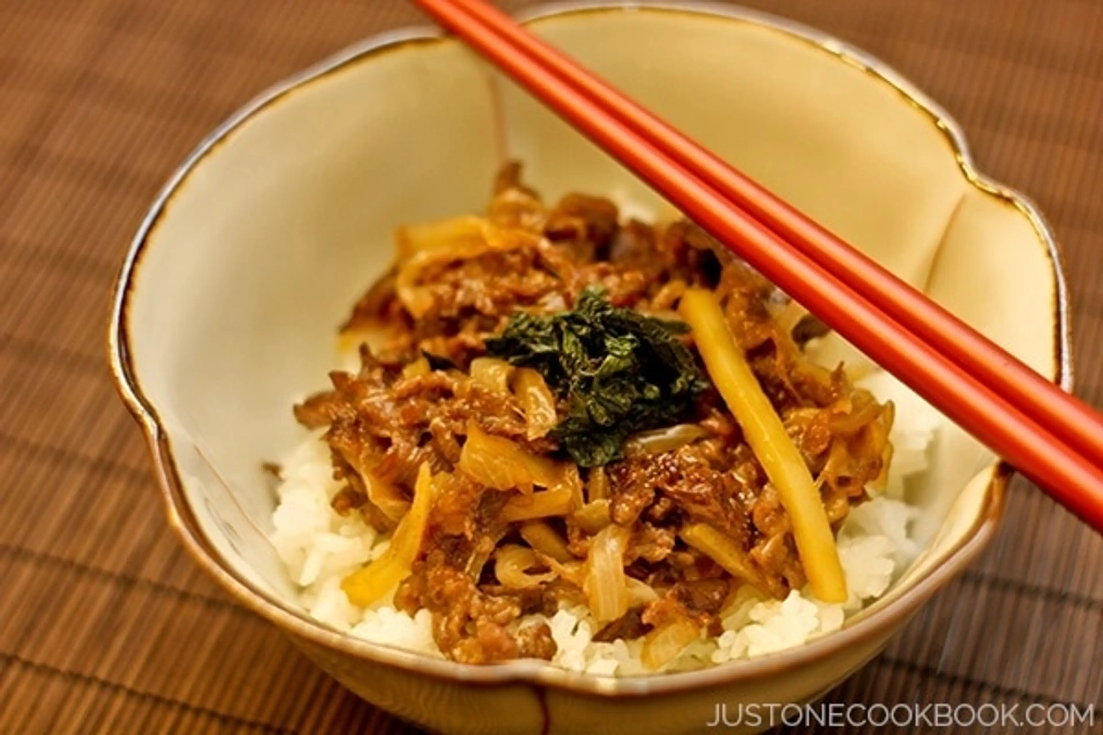 Beef Donburi with Shiso Garlic Soy Sauce