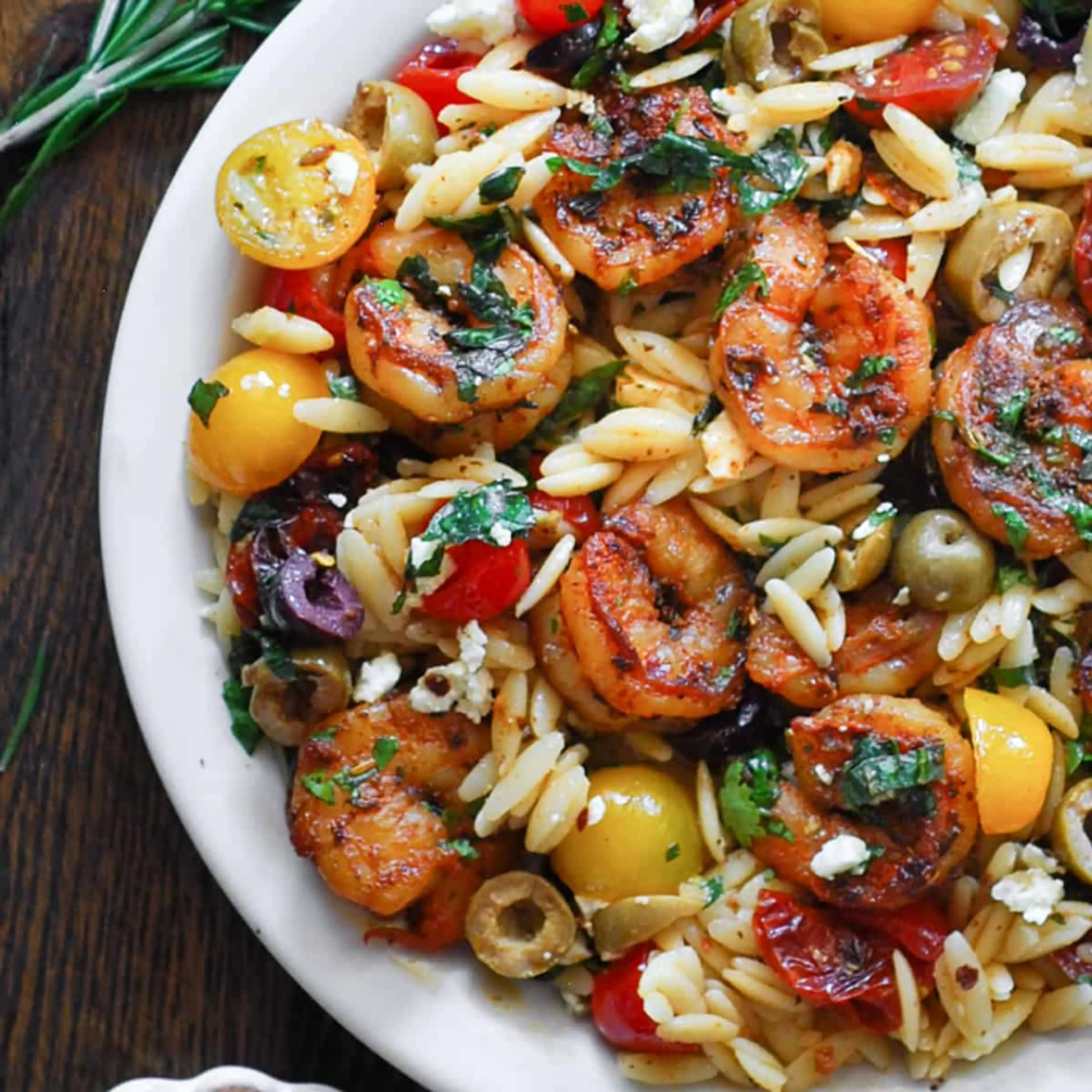 Greek Shrimp with Orzo and Feta (One-Pan, 30-Minute Meal)