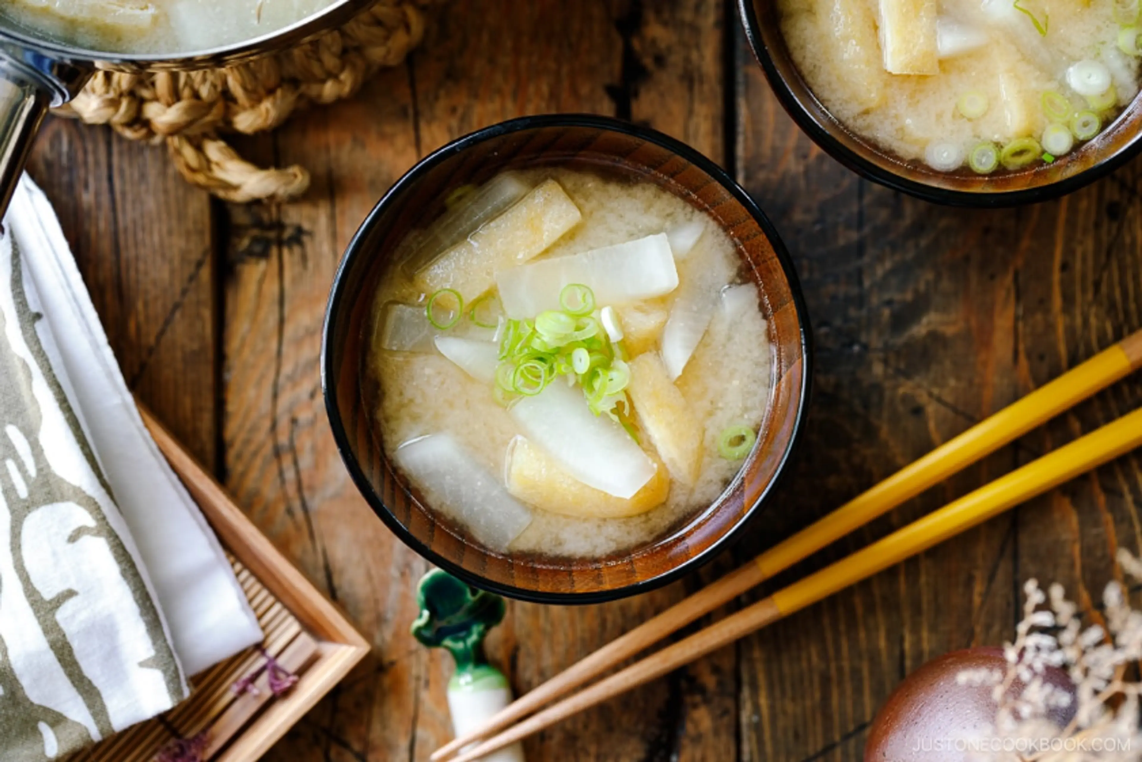 Daikon and Fried Tofu Miso Soup