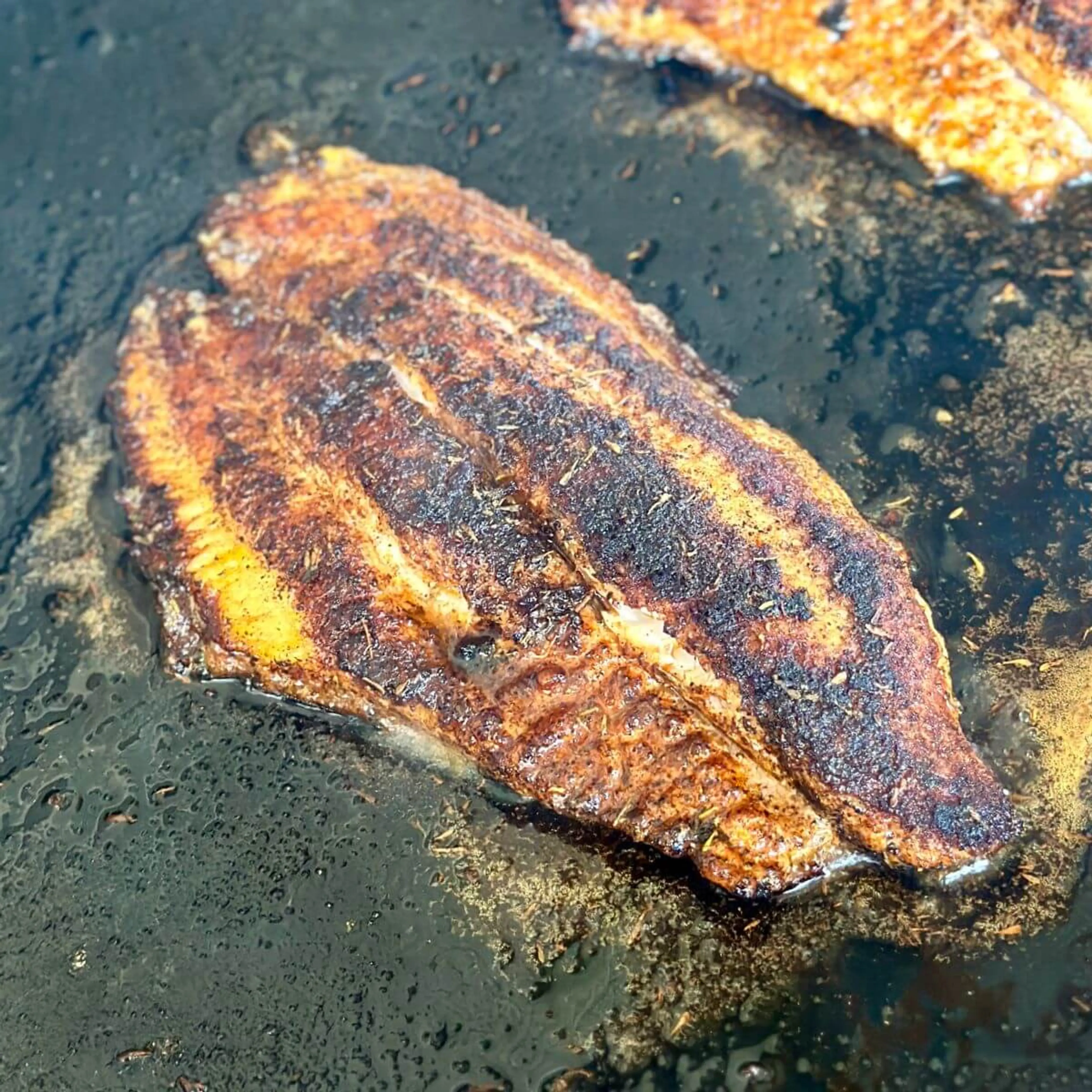 Blackstone Blackened Fish with Cheesy Grits