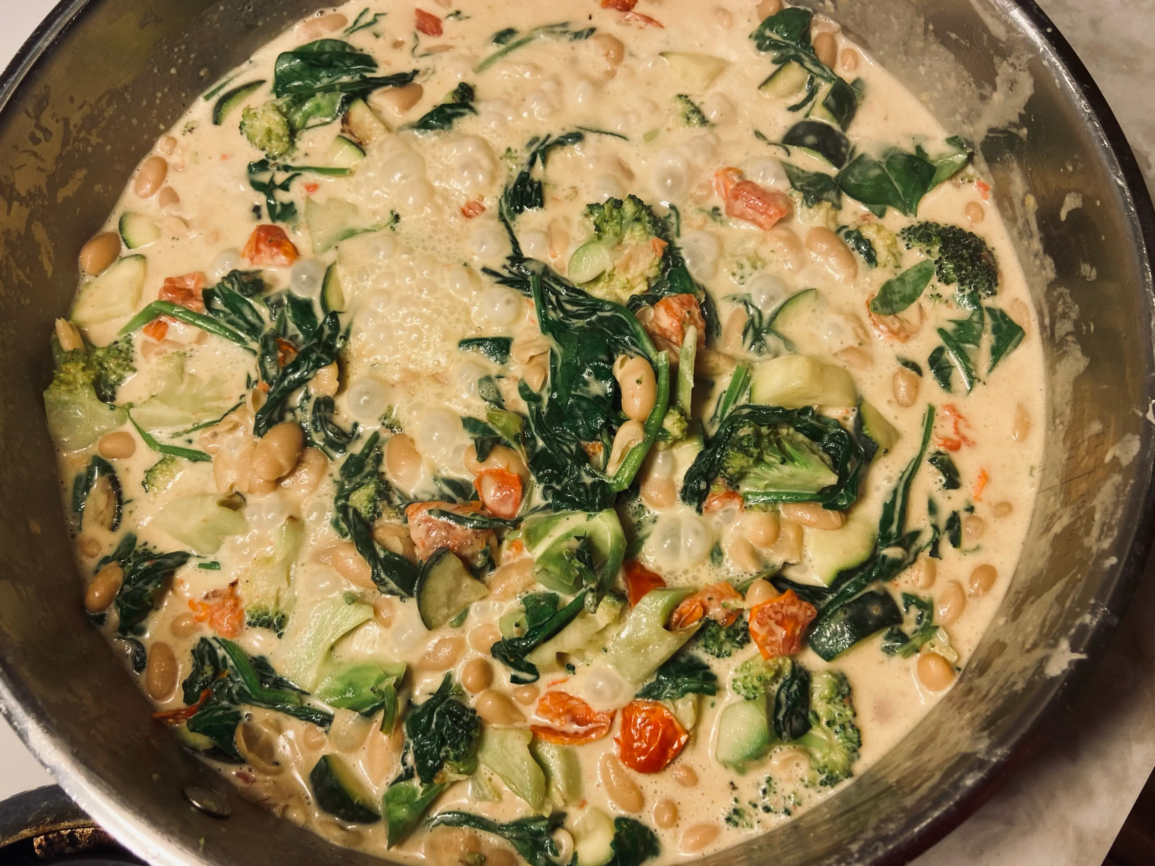 Creamy Tuscan White Bean Skillet