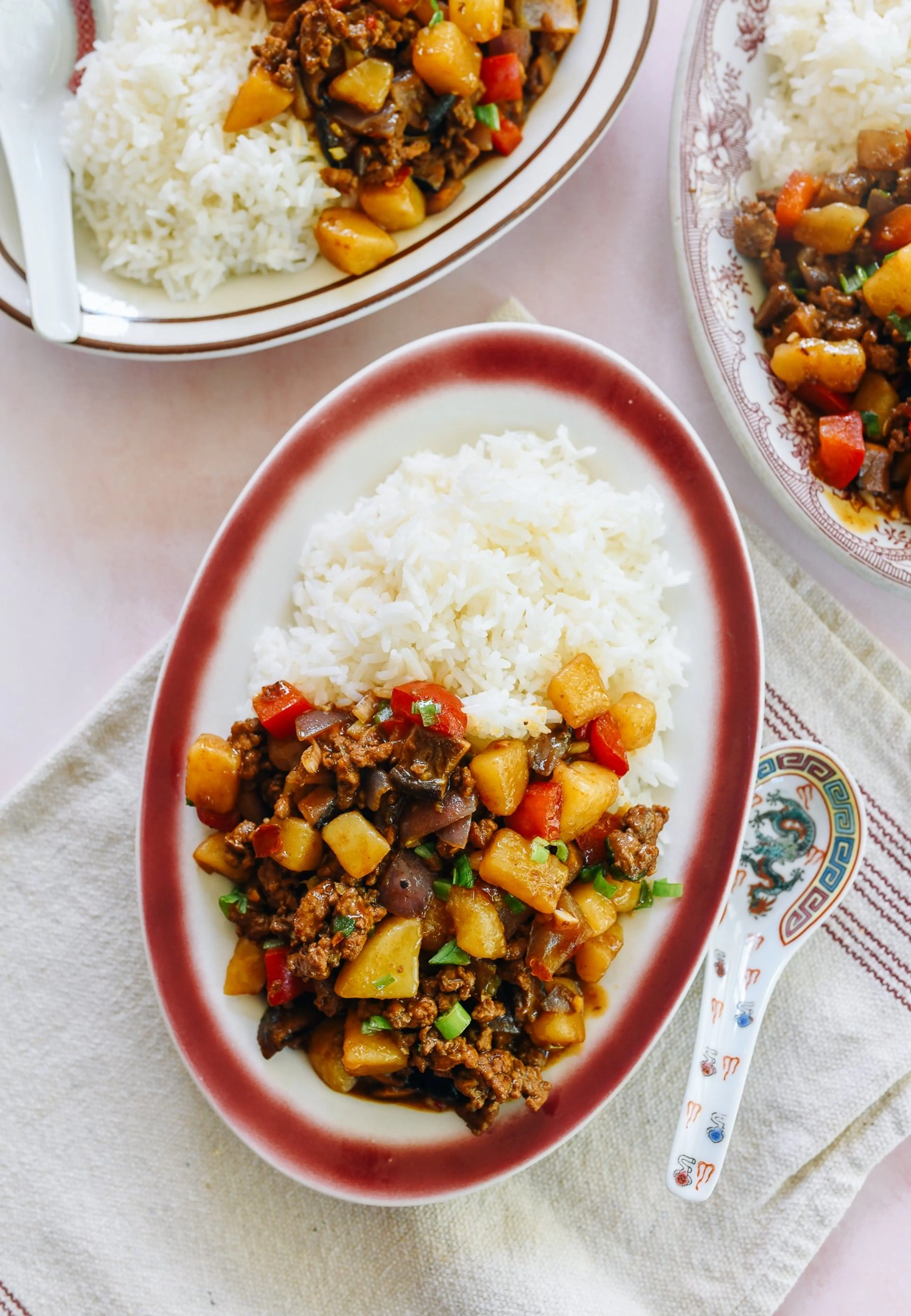 Braised Ground Pork & Potatoes (Chinese “Meat and Potatoes”)