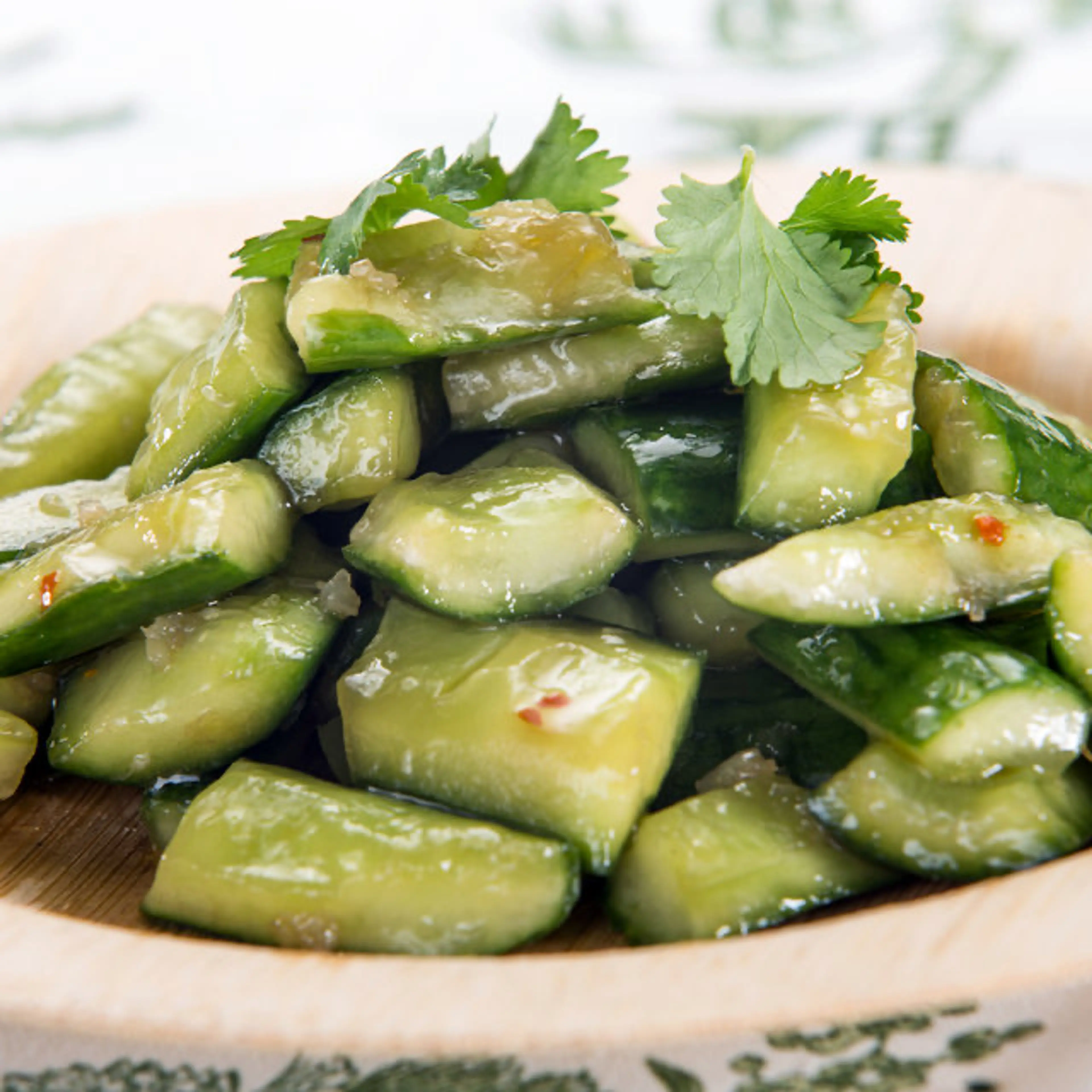 Chinese Smashed Cucumbers With Sesame Oil and Garlic